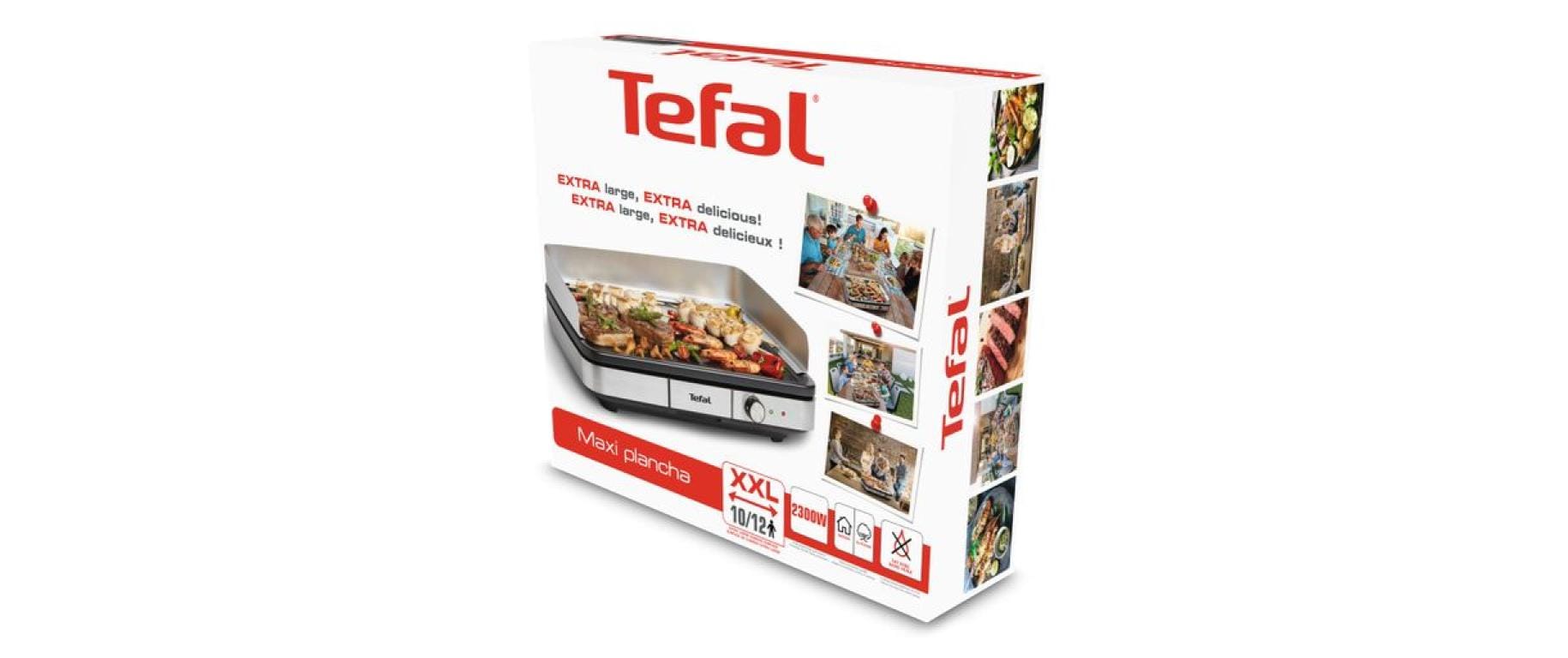 Tefal Tischgrill Maxi Plancha Schwarz/Silber