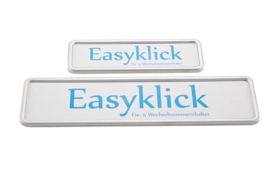 EASYKLICK Kennzeichenhalterset lang, Silber