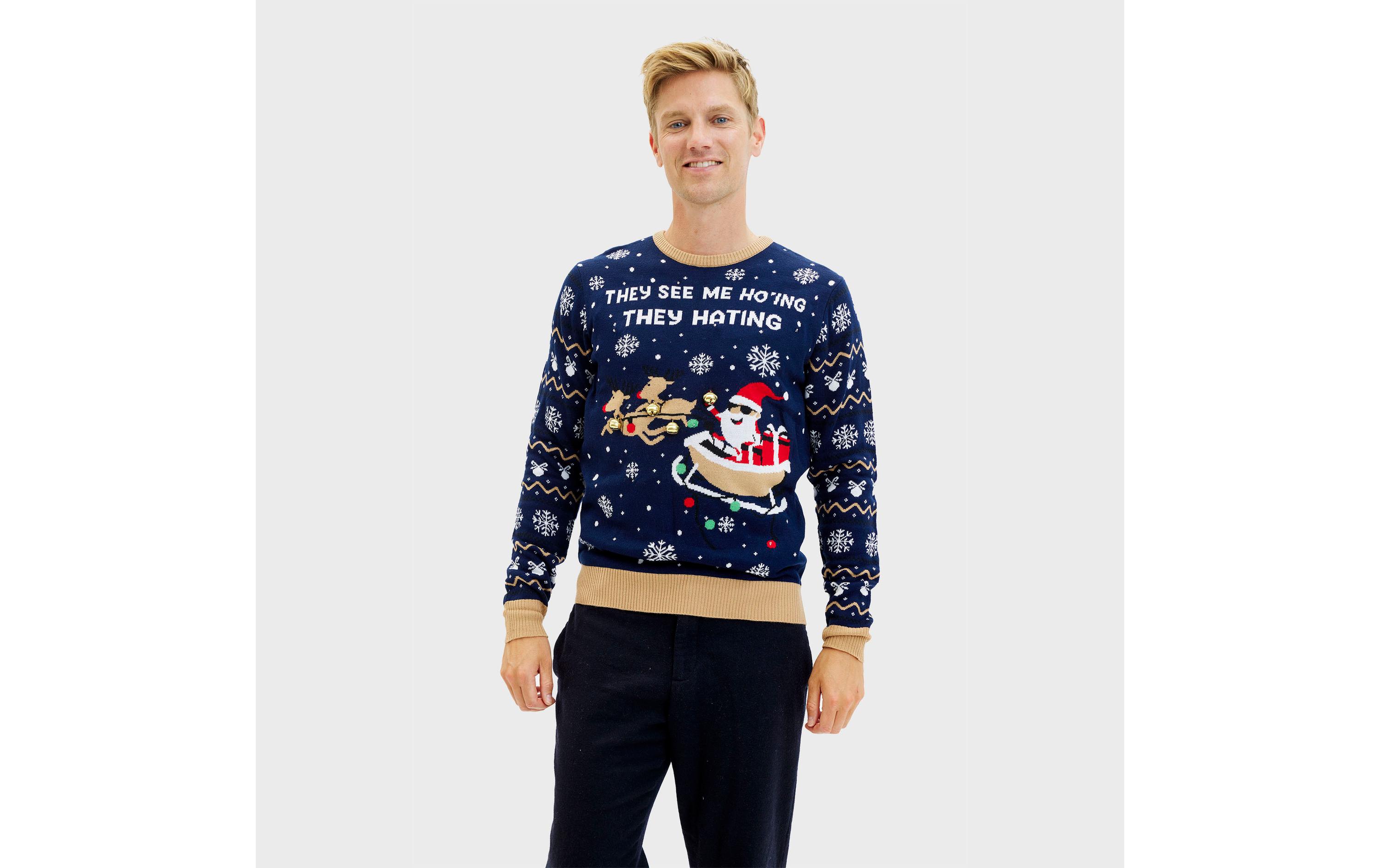 Christmas Sweats They see me ho’ing LED Sweater S