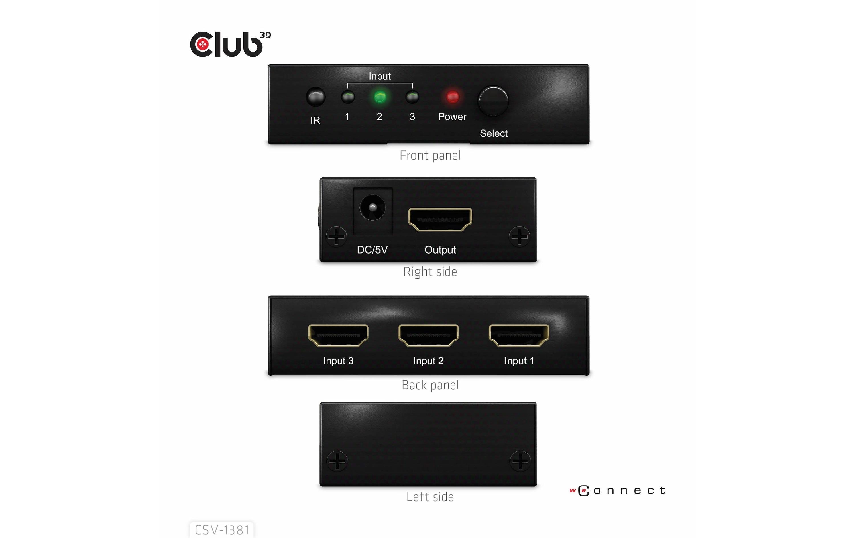 Club 3D Umschalter CSV-1381 HDMI