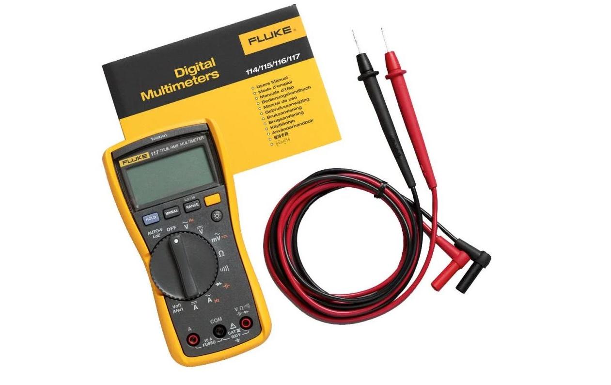 Fluke Multimeter 117 Digital, True RMS, 600 V / 10 A