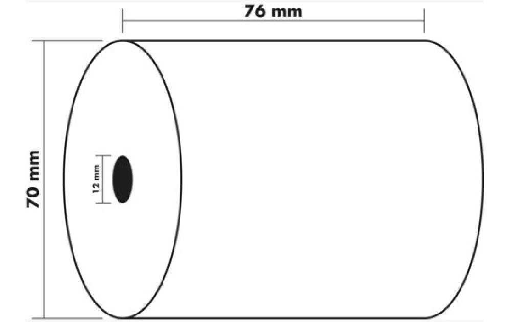 Exacompta Papierrolle 76 mm Extra Weiss, 10 Stück