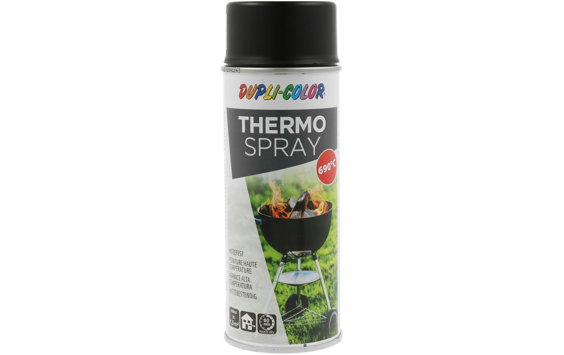 DUPLI-COLOR Hitzebeständige Sprühfarbe Thermo Spray Schwarz, 400 ml