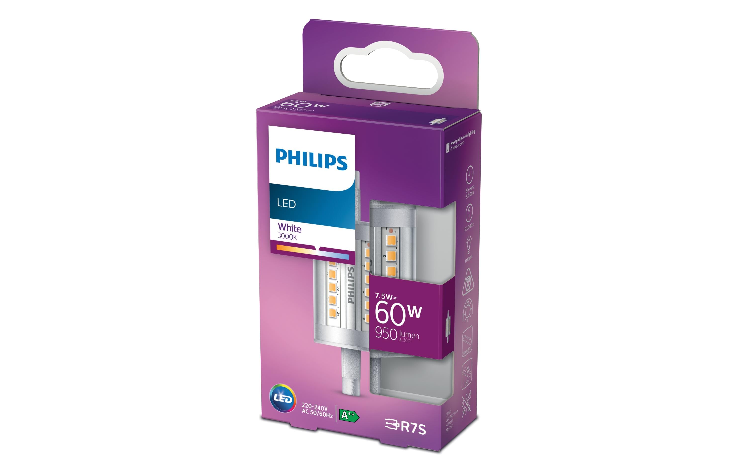 Philips Lampe LED 60W R7S 78 mm WH ND Warmweiss