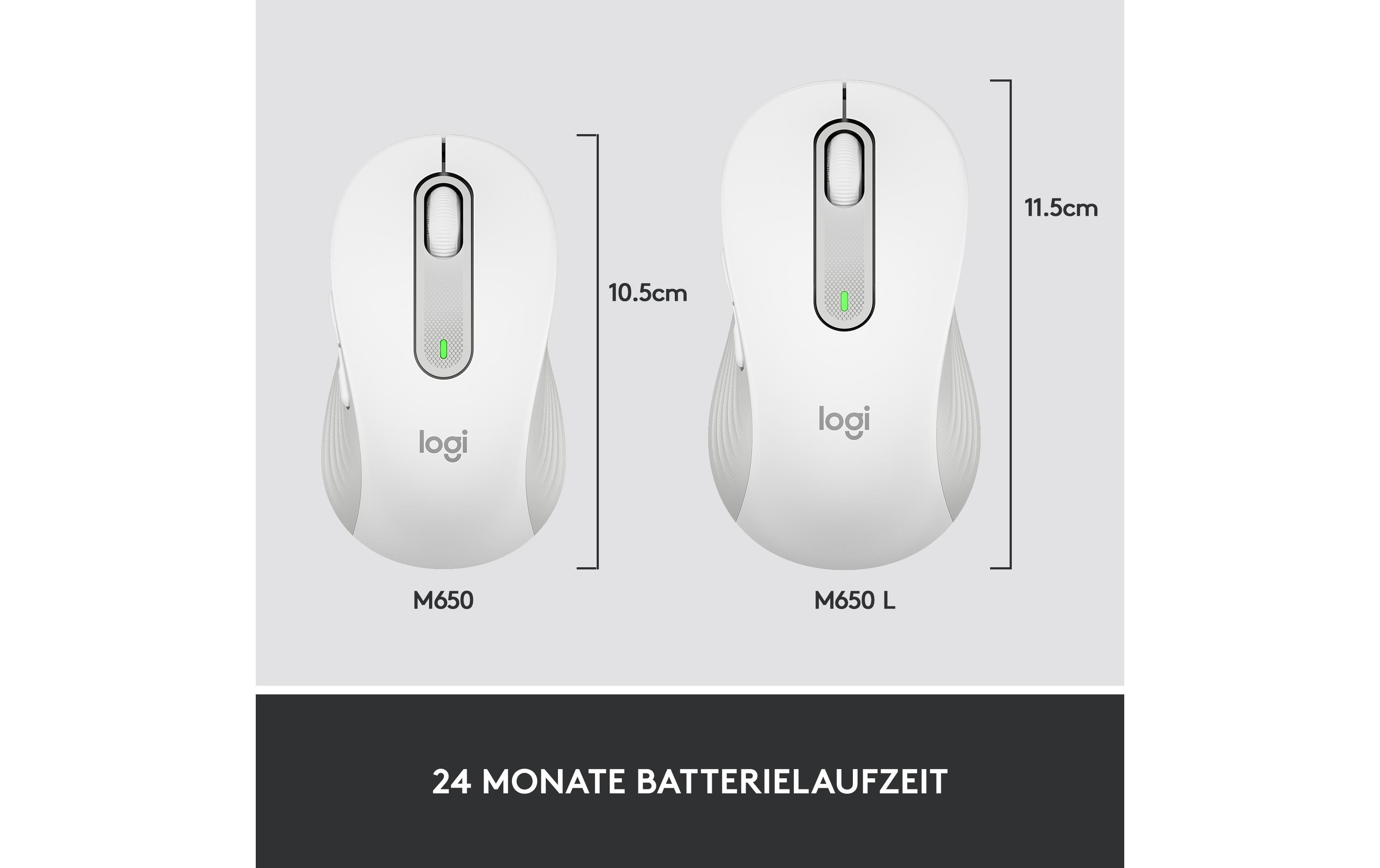 Logitech Maus Signature M650 L for Business Weiss