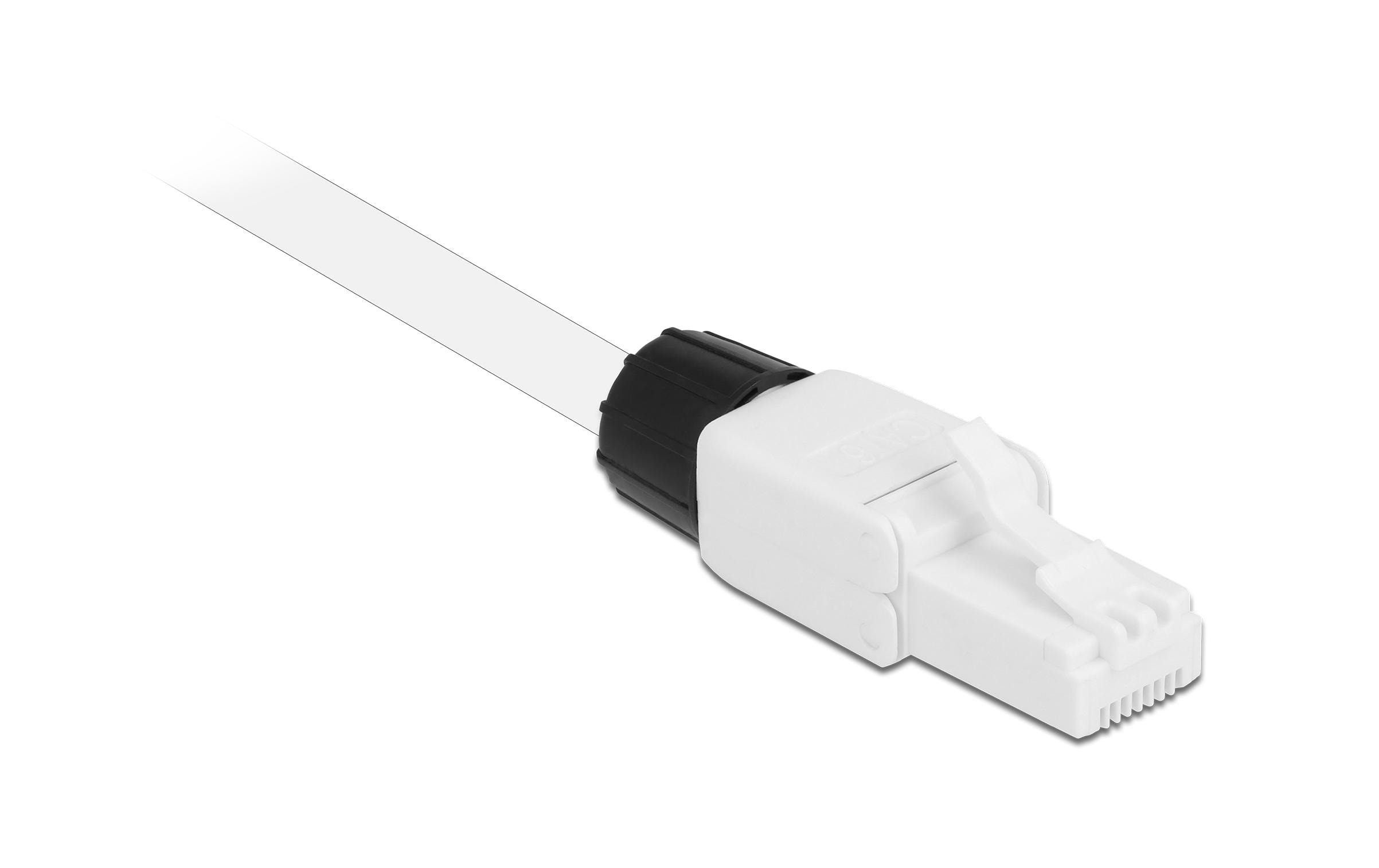 Delock Stecker RJ45 Cat.6 UTP werkzeugfrei 1 Stück, Weiss