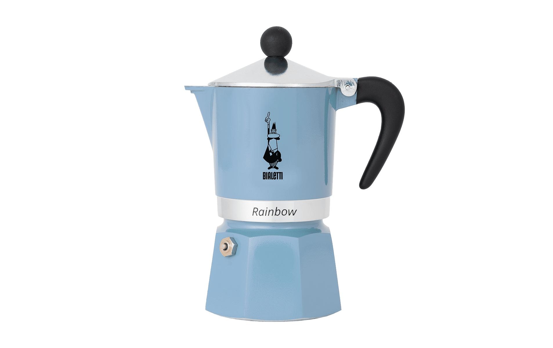 Bialetti Espressokocher Rainbow für 6 Tassen, Blau