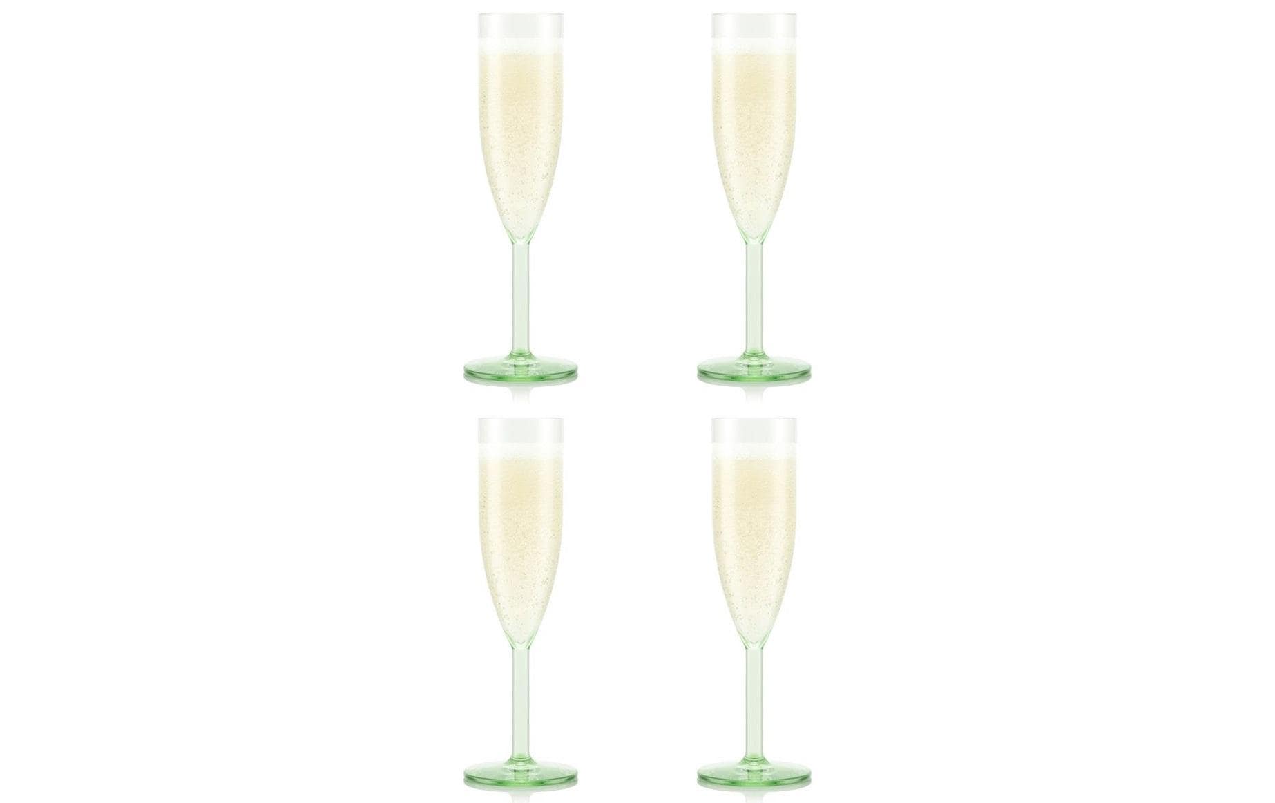 Bodum Outdoor-Champagnerglas Oktett 120 ml, Grün, 4 Stück