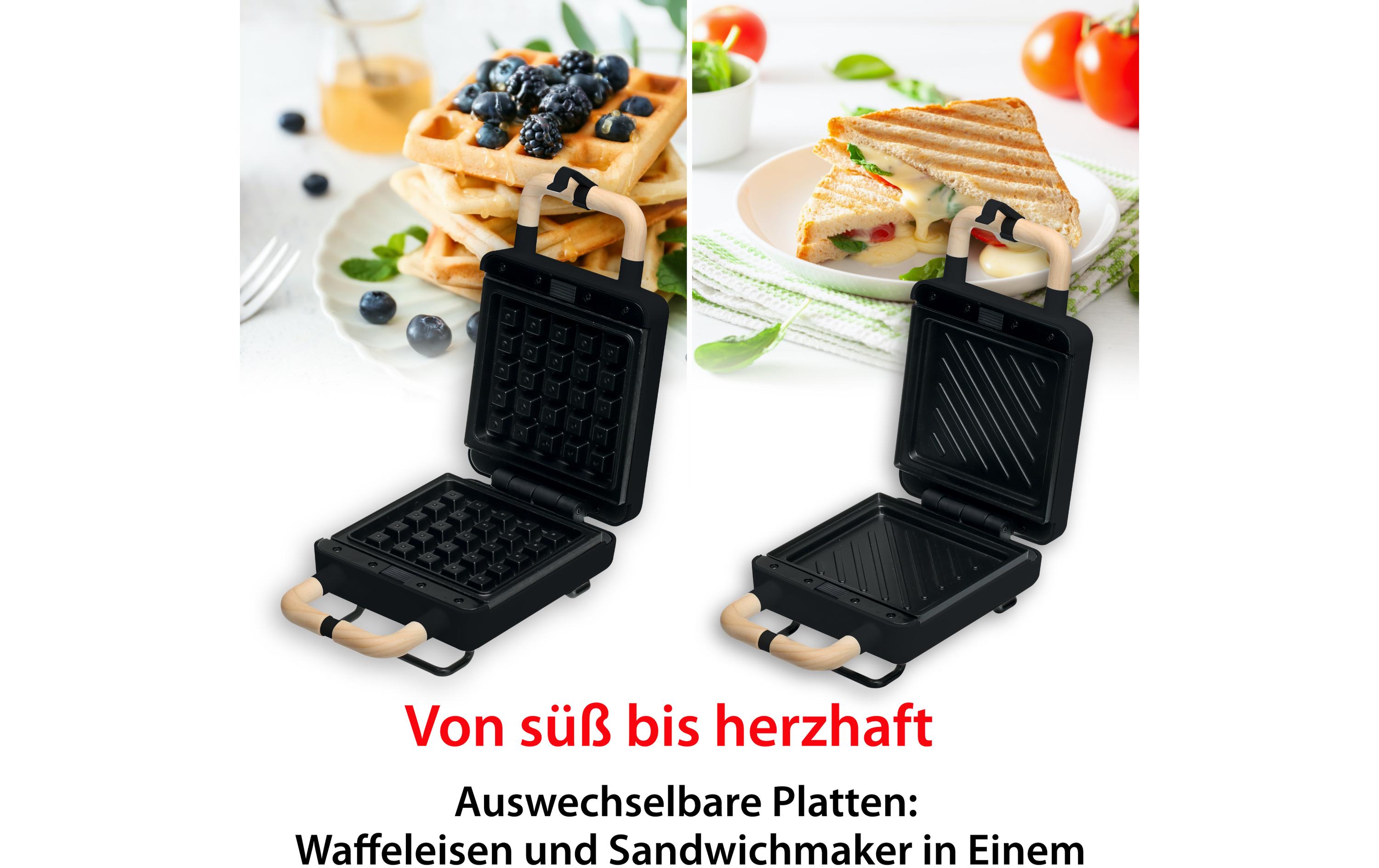 ADE Waffeleisen Schwarz