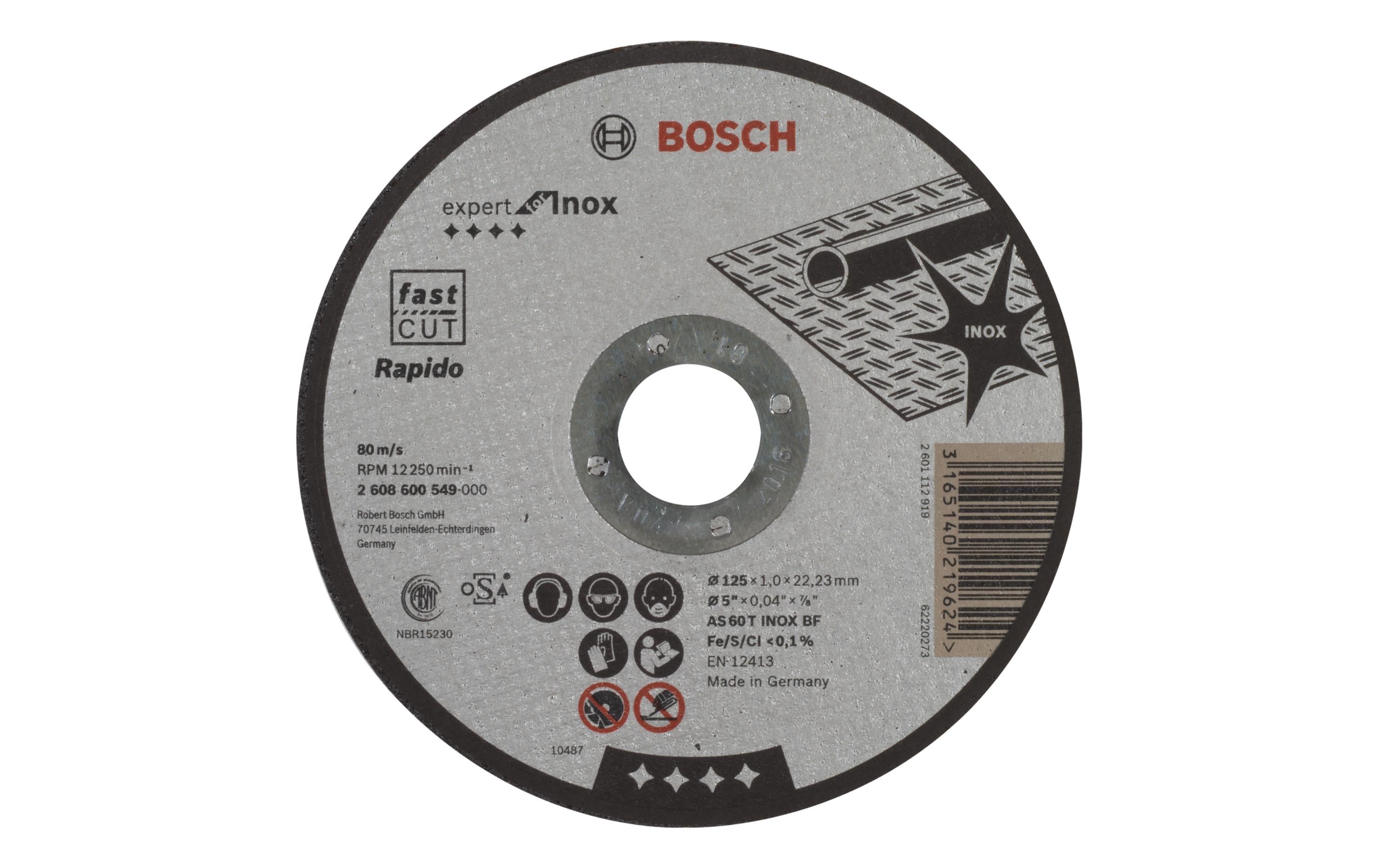 Bosch Professional Trennscheibe gerade Expert for Inox, 125 x 1 mm