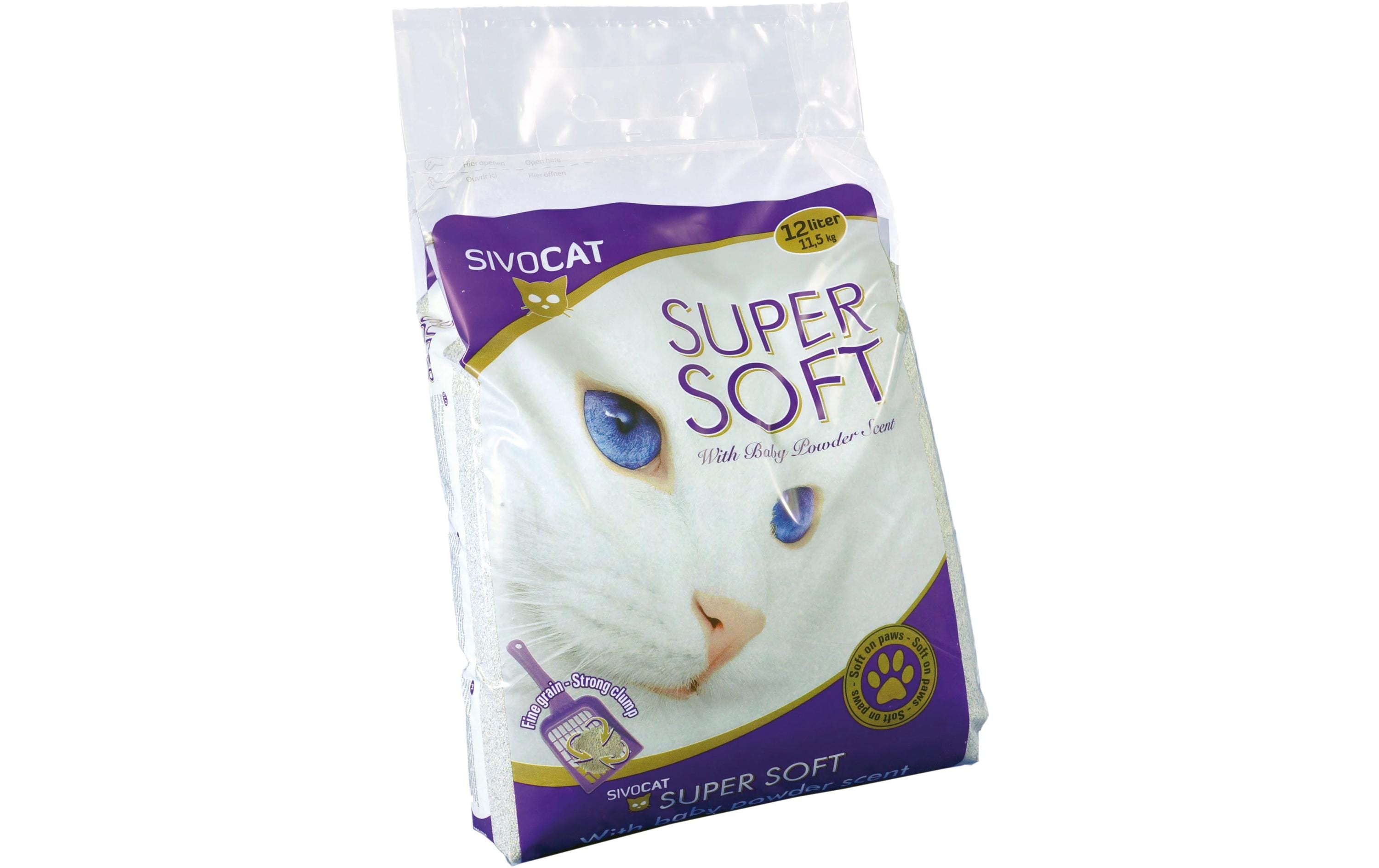 SivoCat Katzenstreu Super Soft Babypuder, 11.6 kg / 12 l