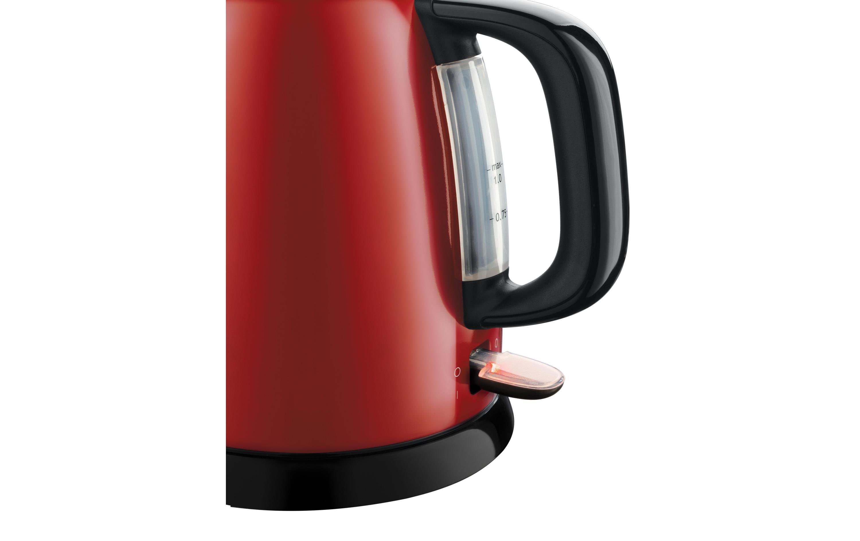 Russell Hobbs Wasserkocher 24992-70 Colours Plus 1 l, Rot/Schwarz