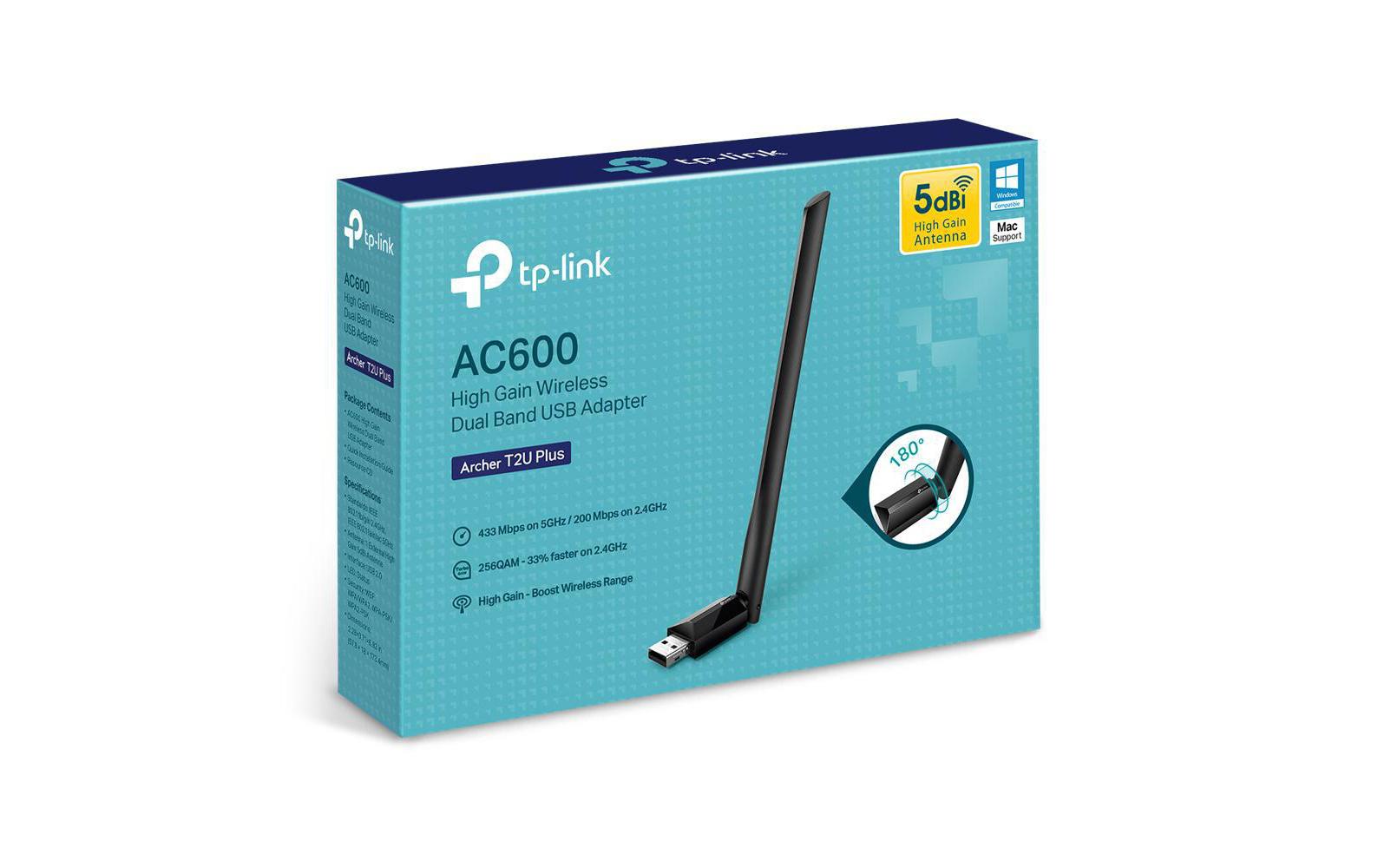 TP-Link WLAN-AC USB-Stick Archer T2U Plus USB 2.0