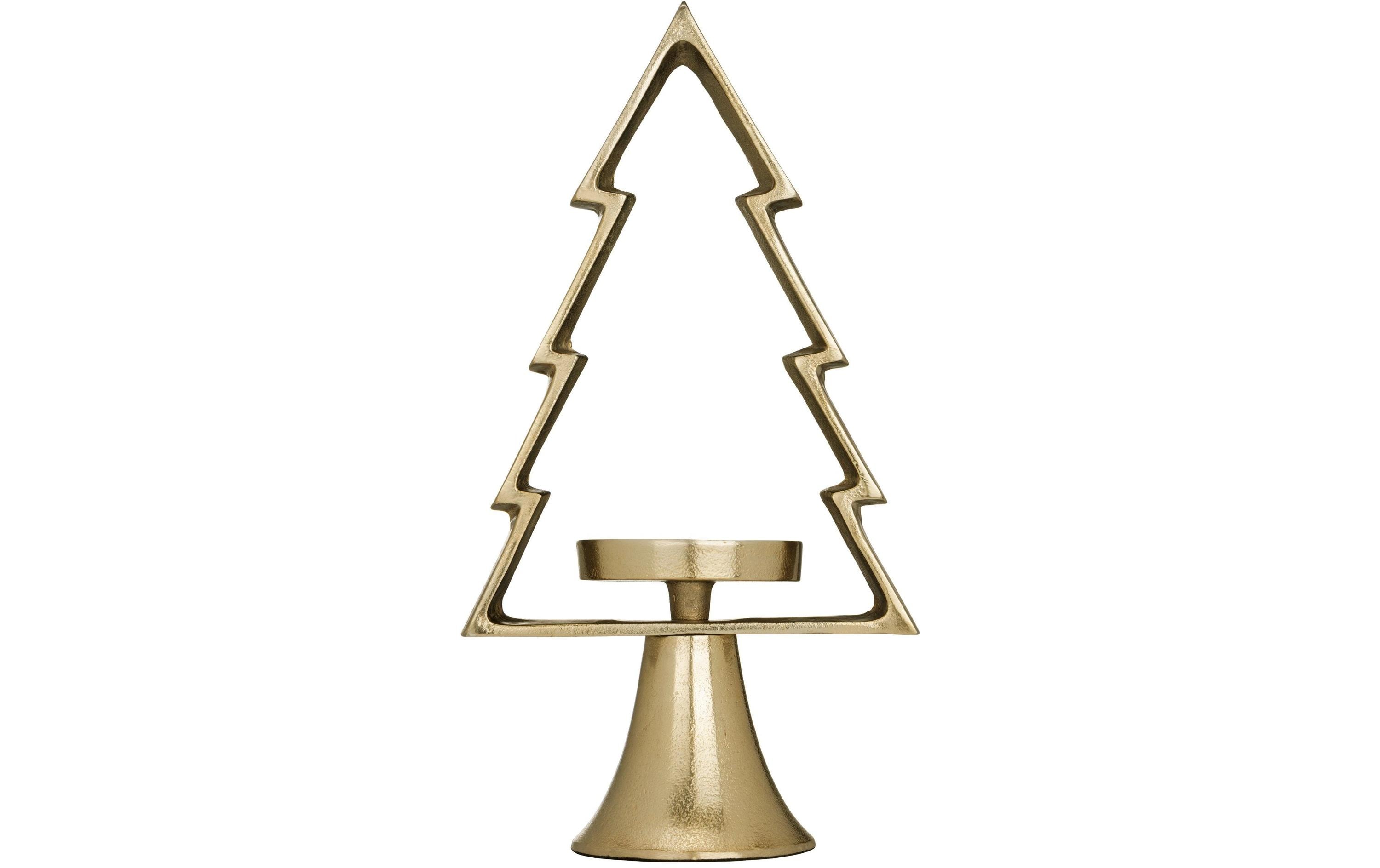 EGLO Weihnachtswindlicht Tanne Mukayle 44 cm, Gold