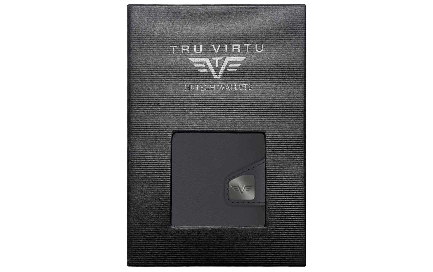 TRU VIRTU Portemonnaie Click & Slide Wallet vegan, Bio Apple Black