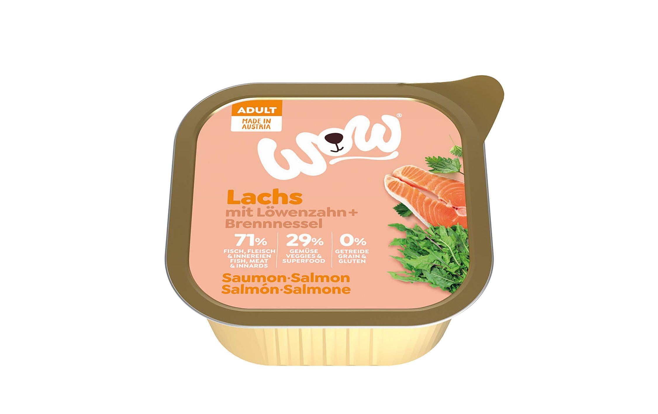 WOW Nassfutter Adult Lachs Schale, 11 x 150 g