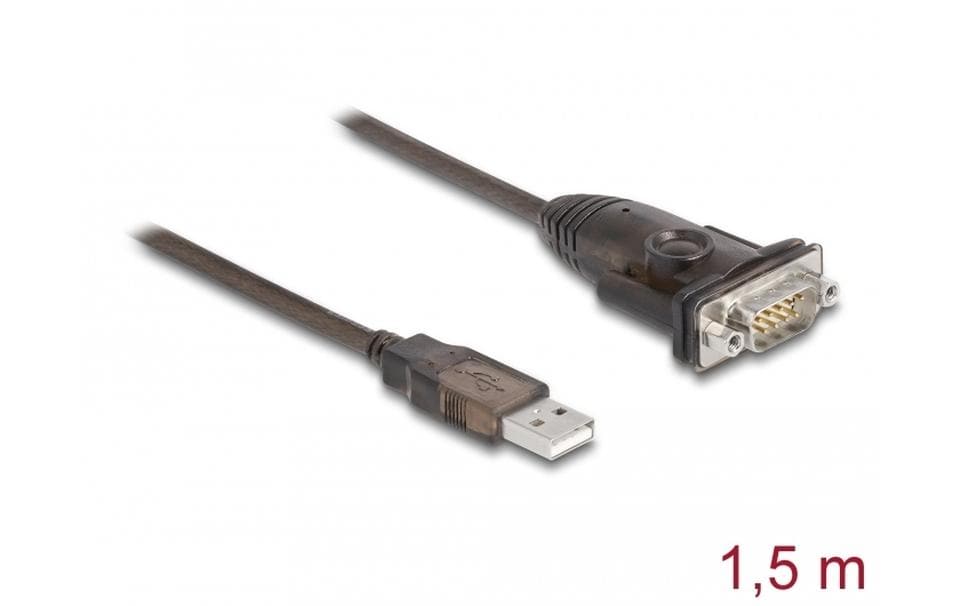 Delock Serial-Adapter 62645 USB Typ-A zu RS-232 mit Muttern