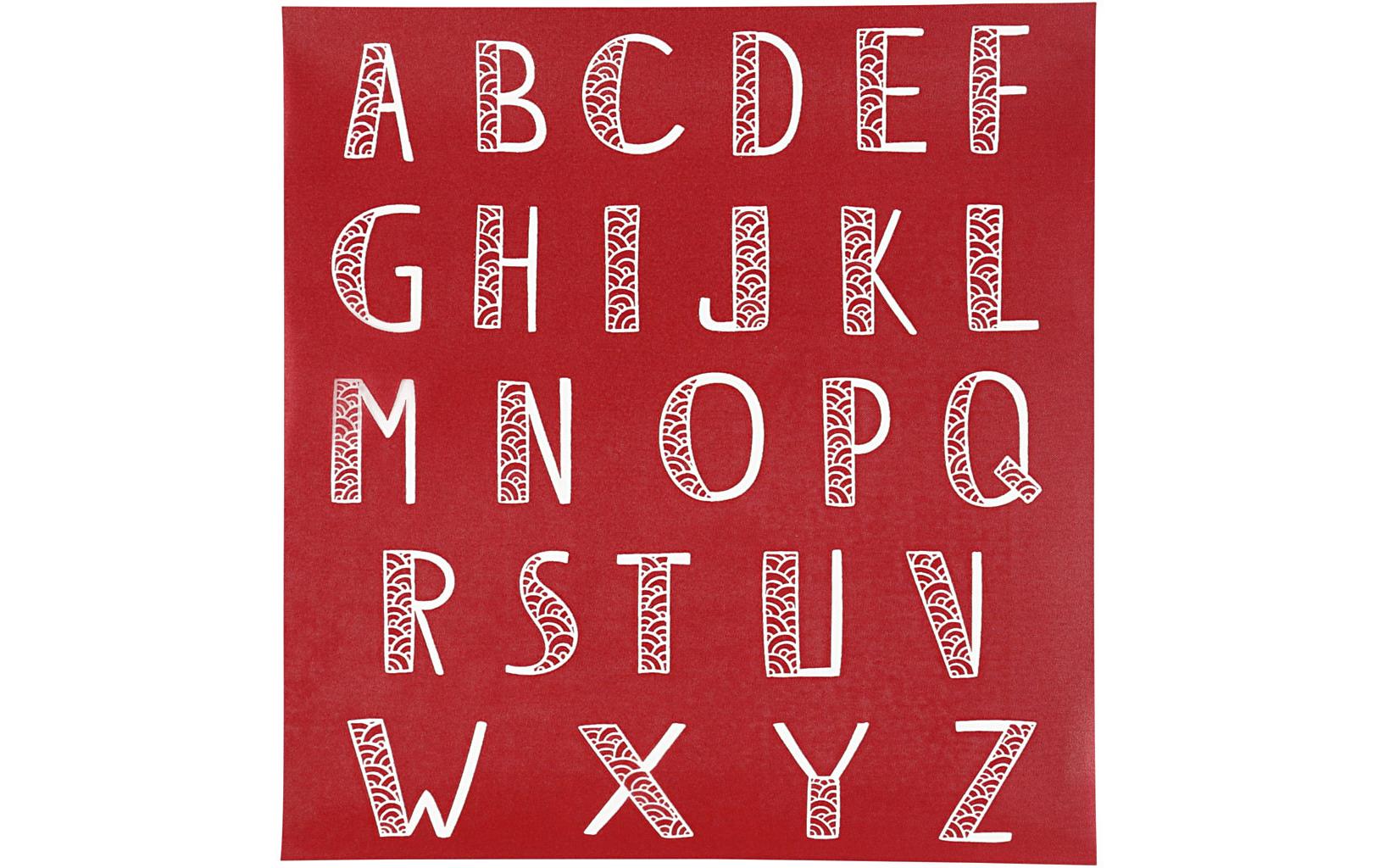 Creativ Company Schablonen Siebdruck Alphabet, 1 Stück