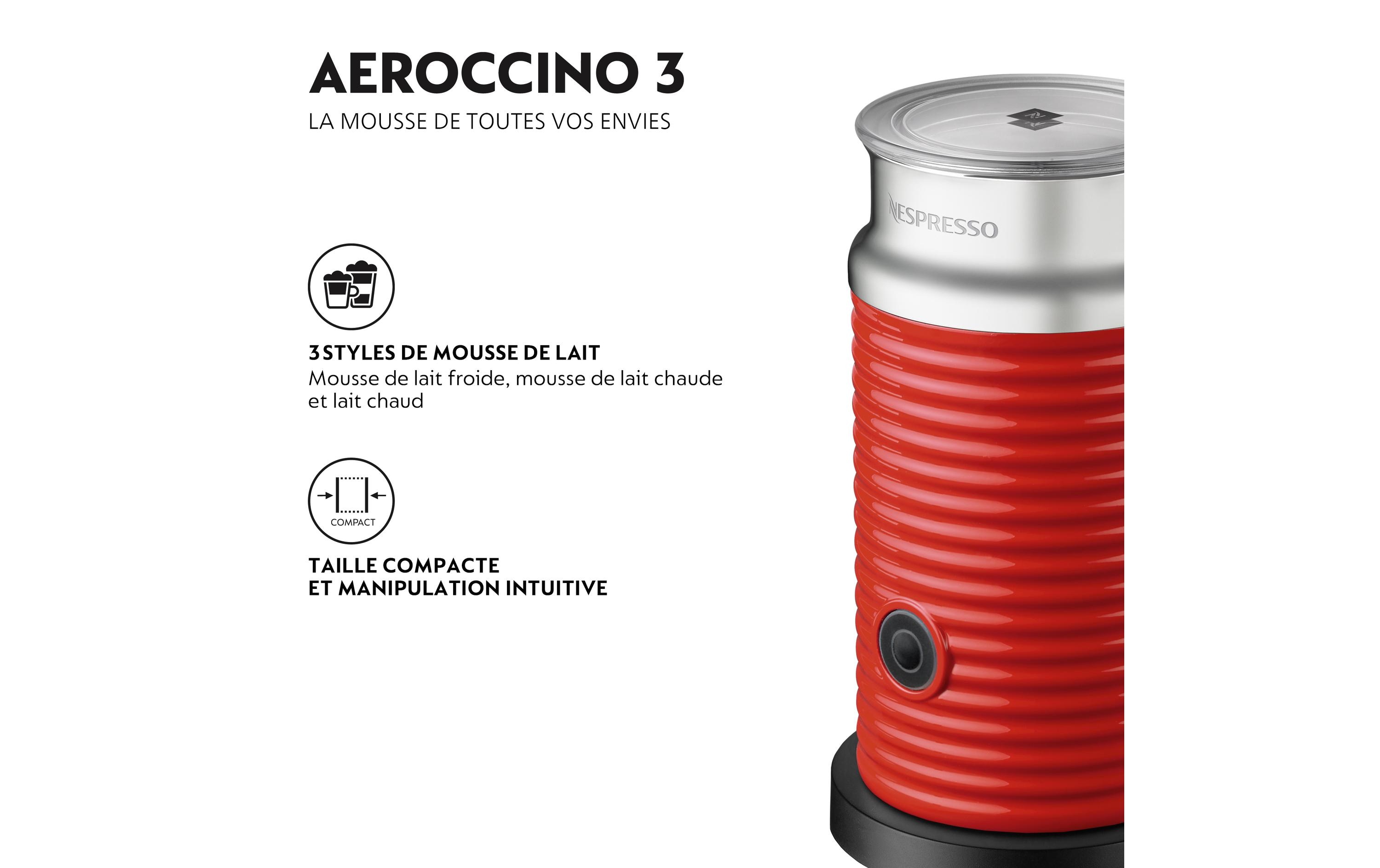 Nestlé Nespresso Milchschäumer Aeroccino 3 Rot