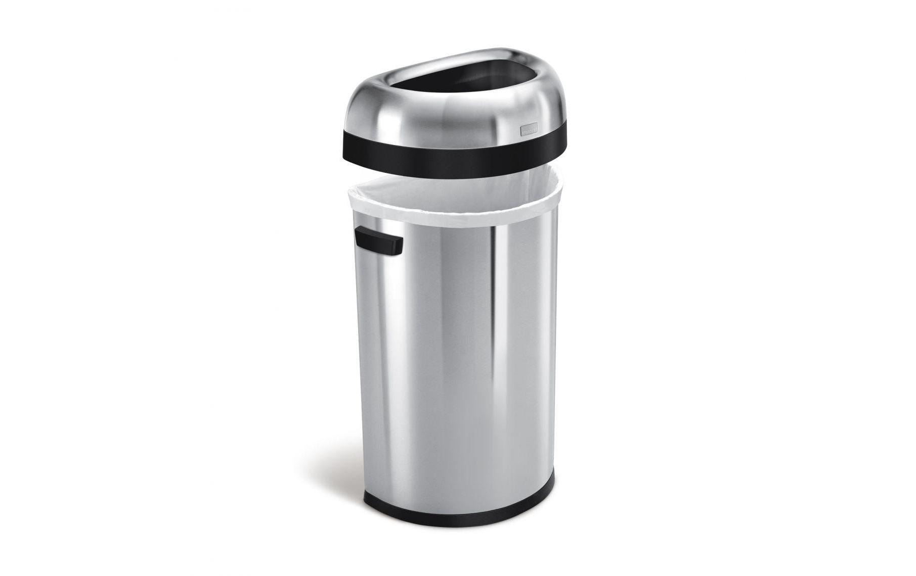 Simplehuman Abfalleimer CW1468 60 Liter, Silber