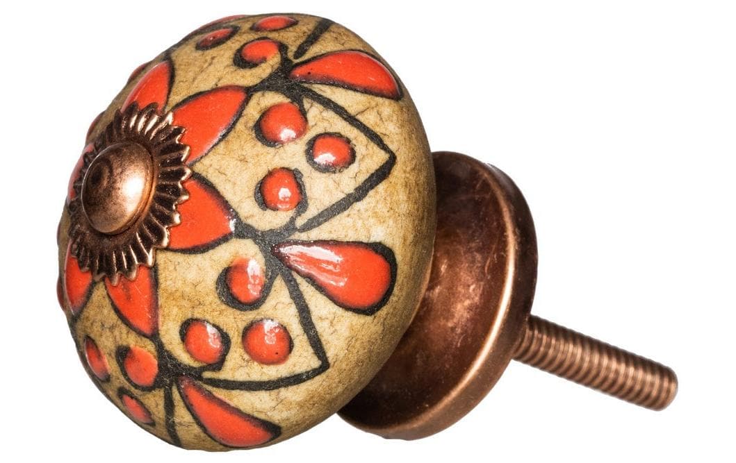 Tranquillo Möbelgriff handgemacht, Ø 4 cm, Mehrfarbig, Bronze