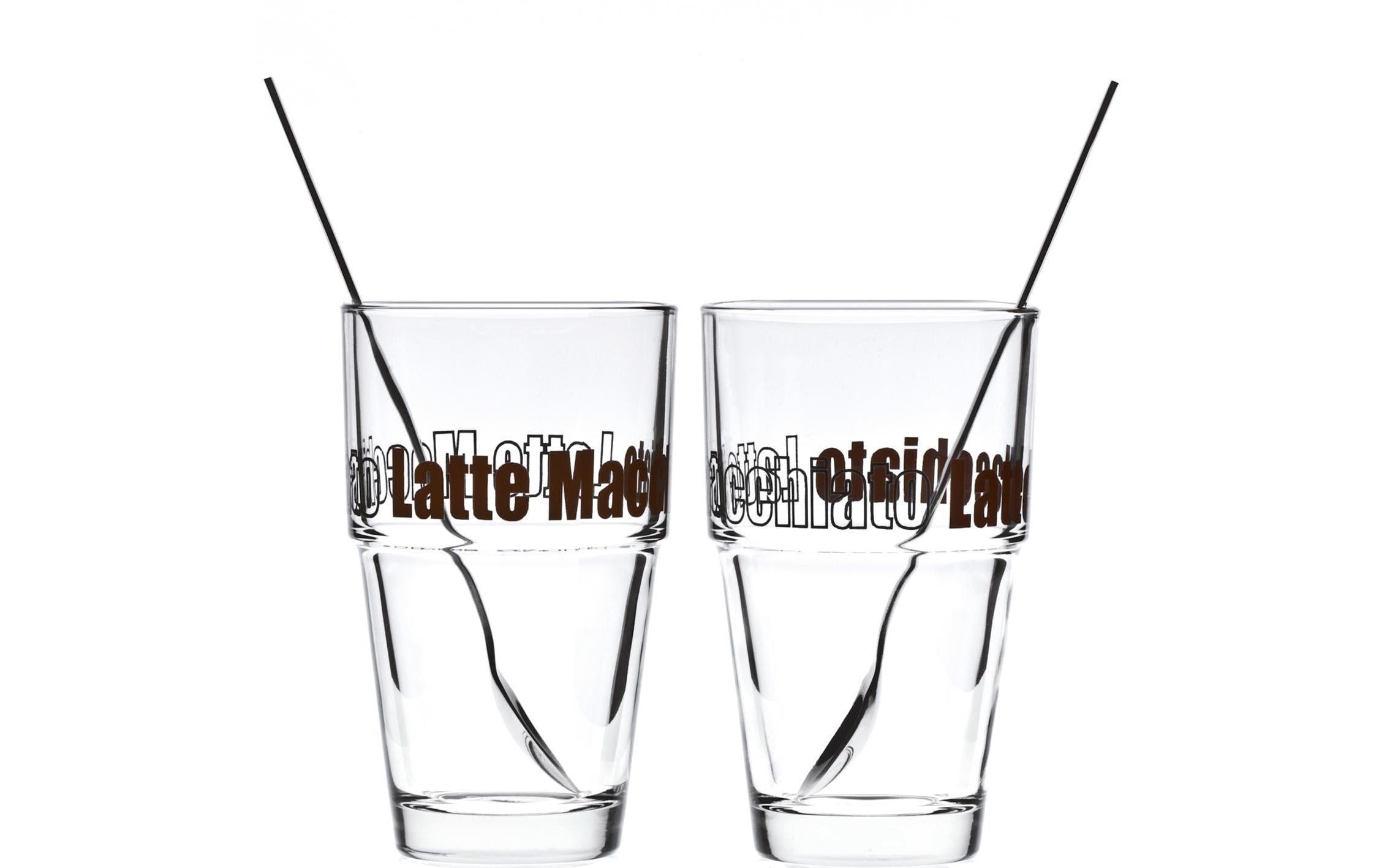 Leonardo Latte Macchiato Becher 410 ml, 2 Stück, Transparent