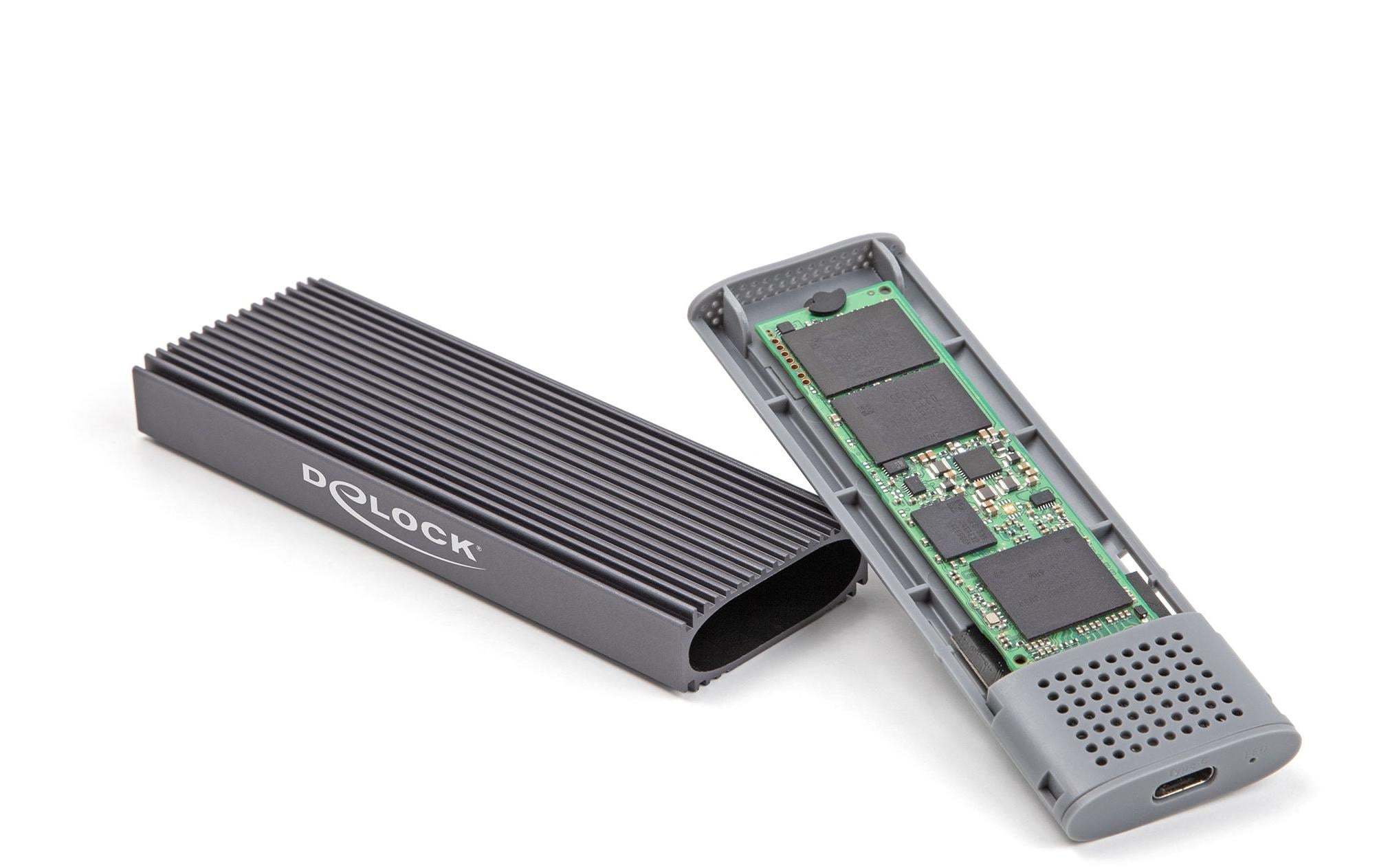 Delock Externes Gehäuse M.2 NVMe PCIe&ATA SSD zu USB 3.1 M.2