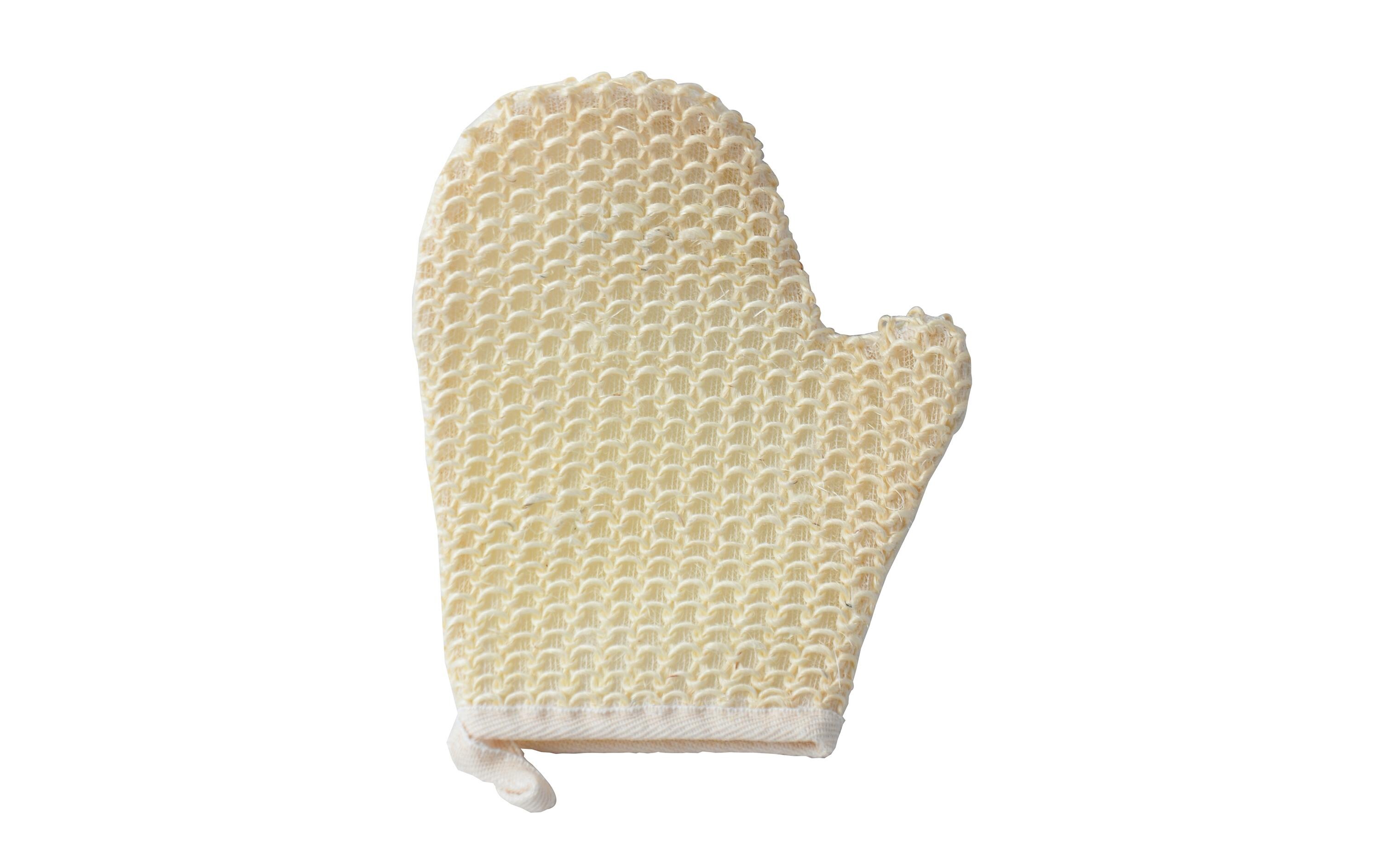 MSV Peelinghandschuh aus Sisal 25 x 18 cm, Weiss