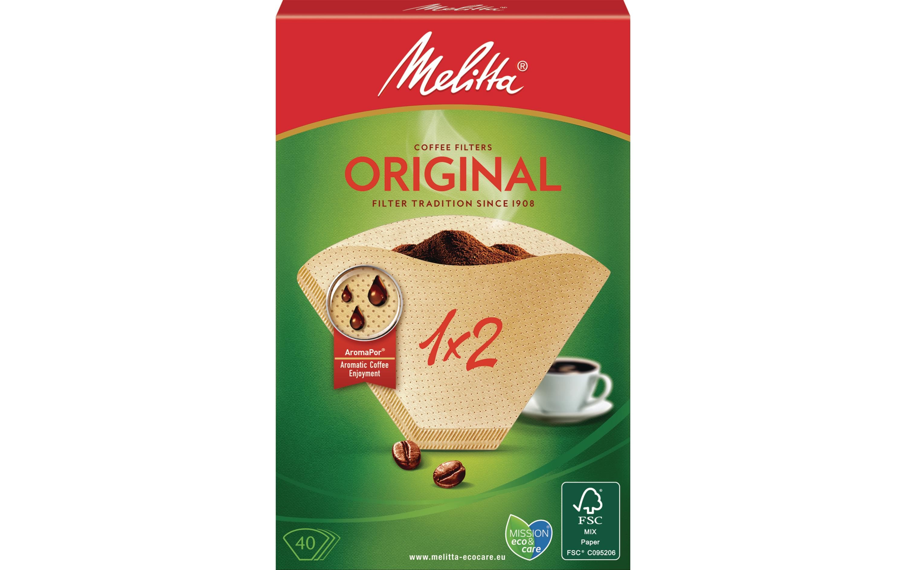 Melitta Filtertüte Original 1x2 40 Stück