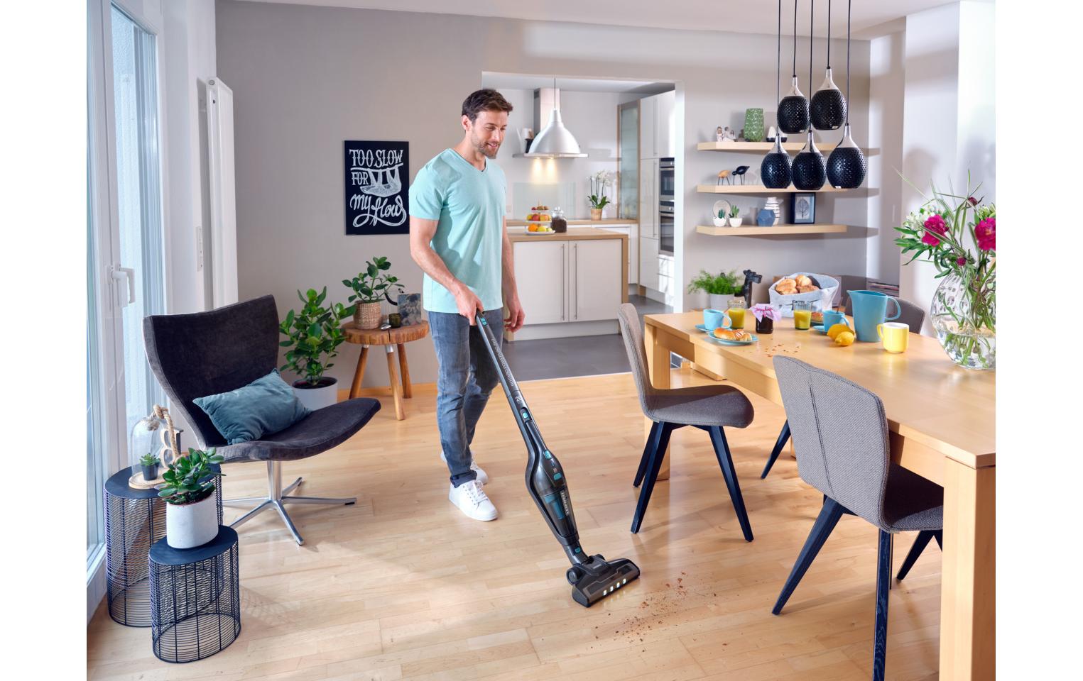 Leifheit Akku-Hand- und Stielsauger Rotaro PowerVac 2in1 Schwarz