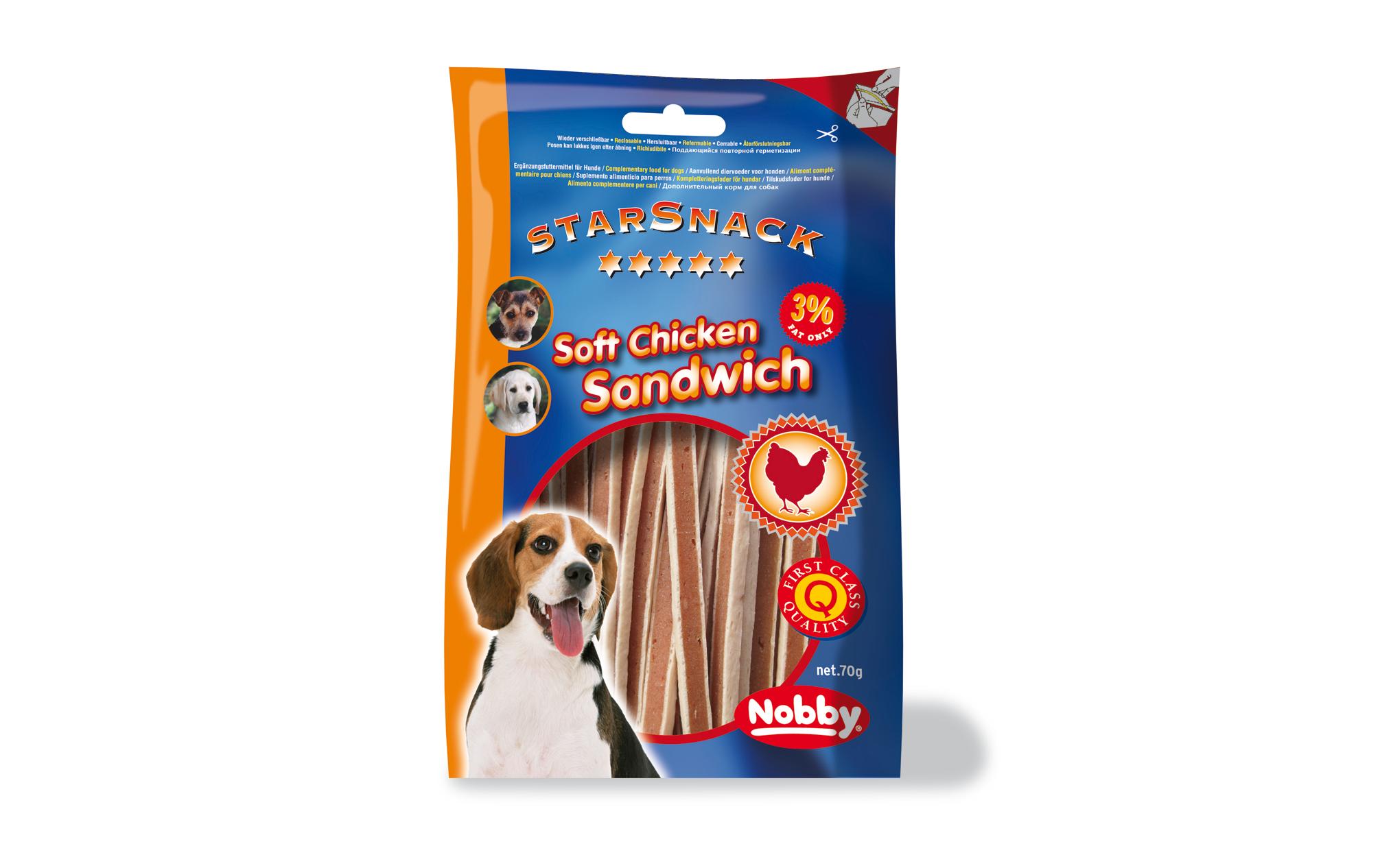 Nobby Leckerli StarSnack Soft Chicken Sandwich, 70 g