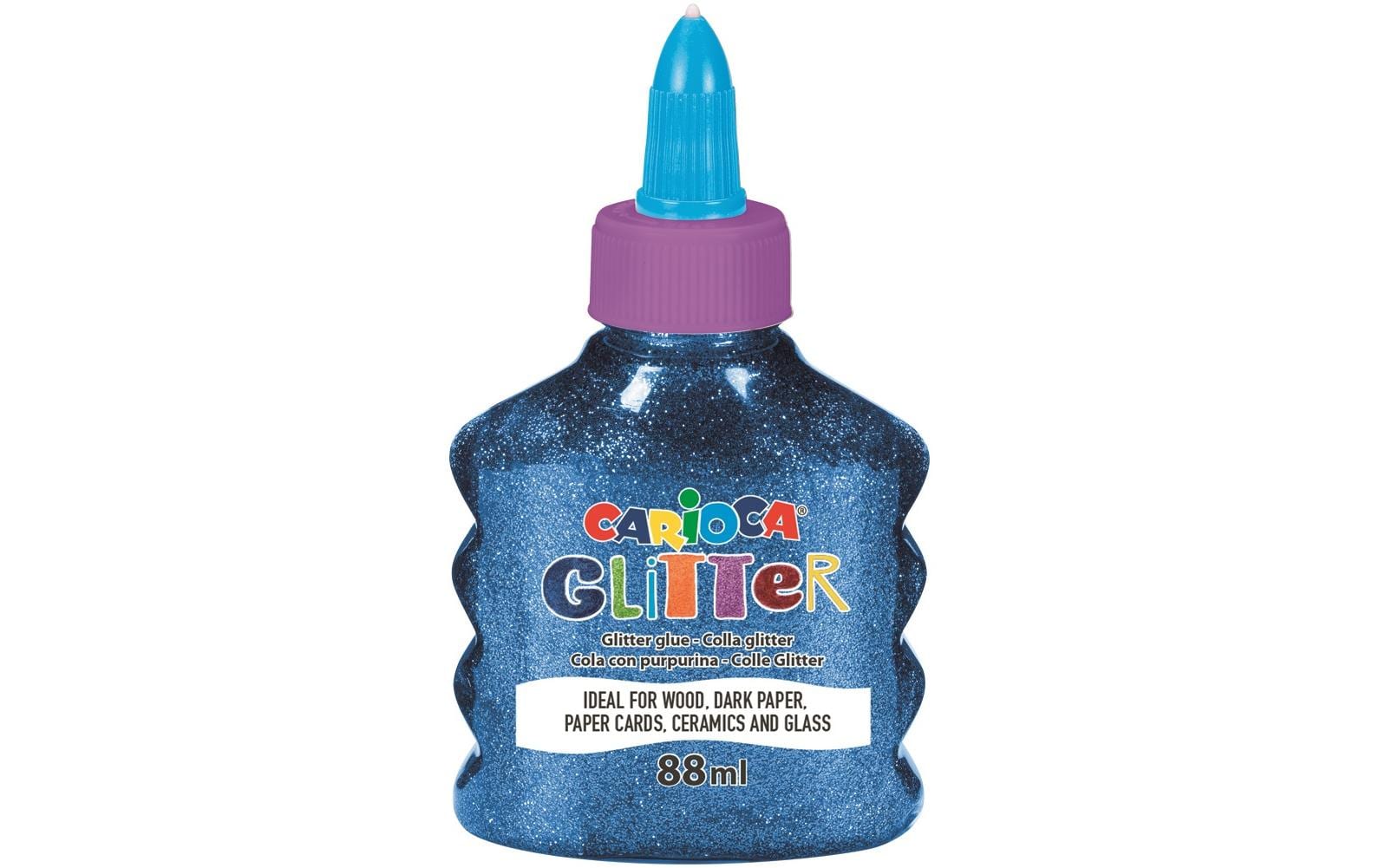 Carioca Bastelkleber Glitter Glue Spark 88 ml, Blau