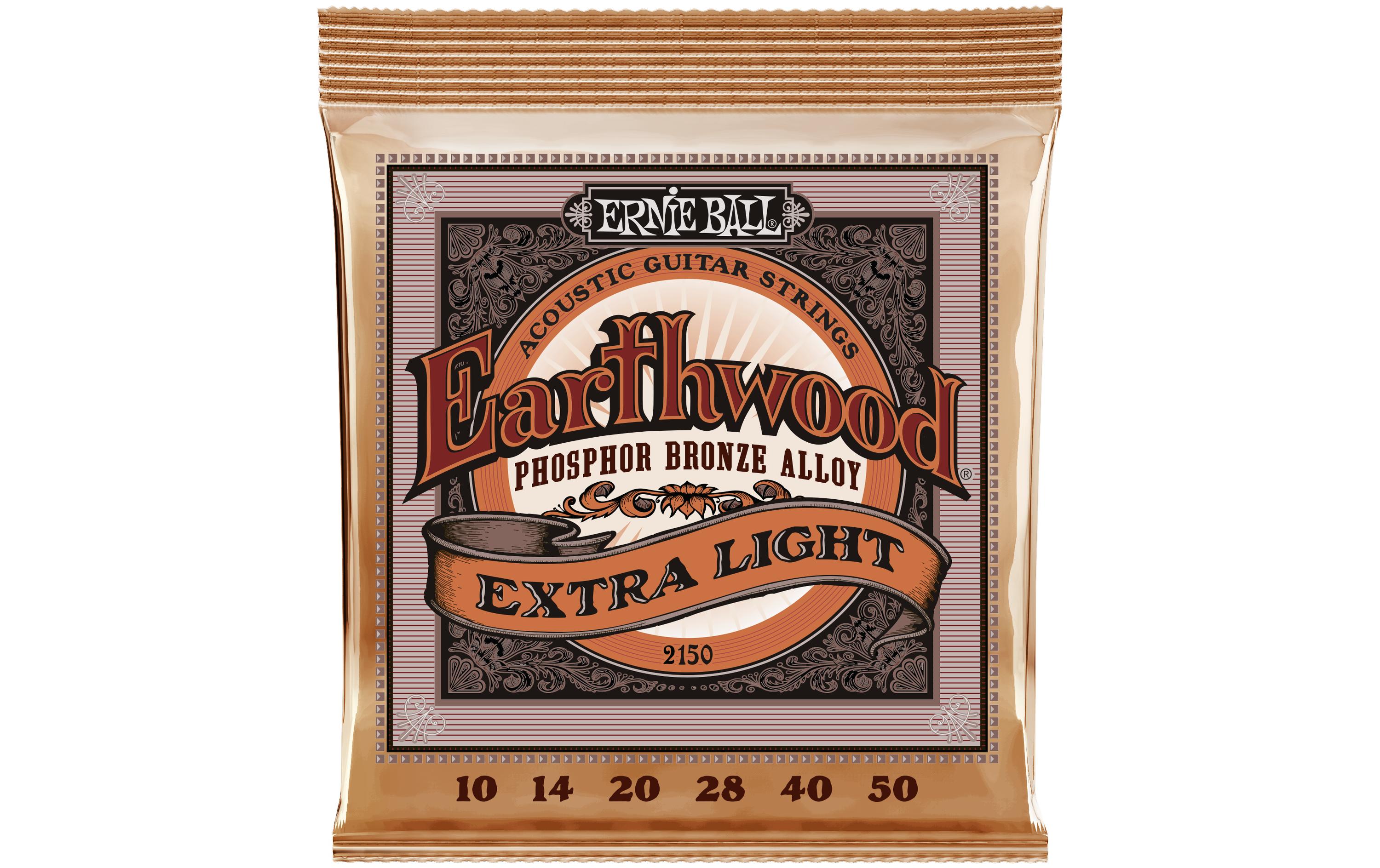 Ernie Ball Gitarrensaiten 2150 Earthwood PB – Extra Light 10-50