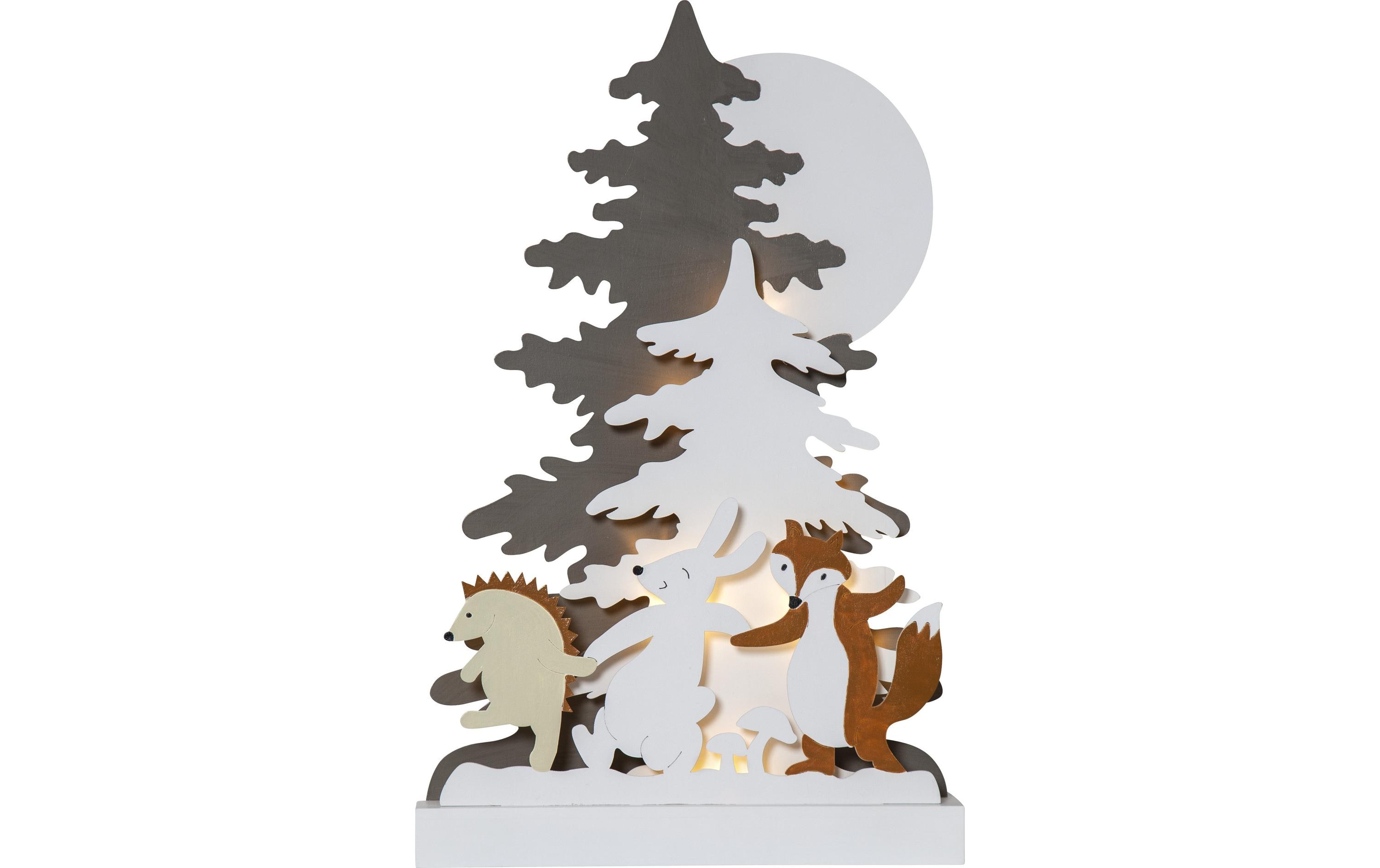 Star Trading Tischdeko Forest Friends, 44 cm, Holz