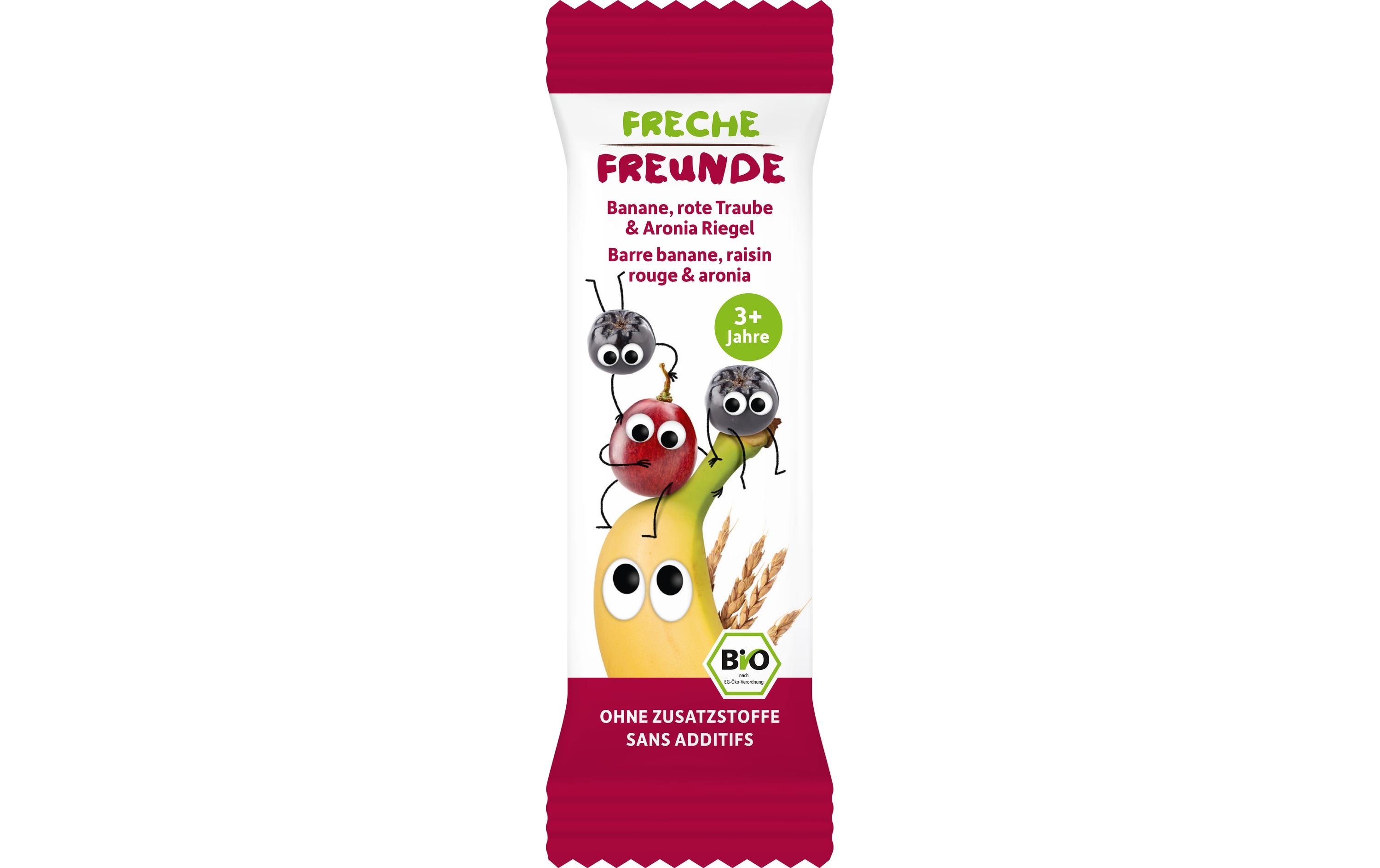 Freche Freunde Riegel Vollkorn, Banane, Traube & Aronia, 4 x 23g