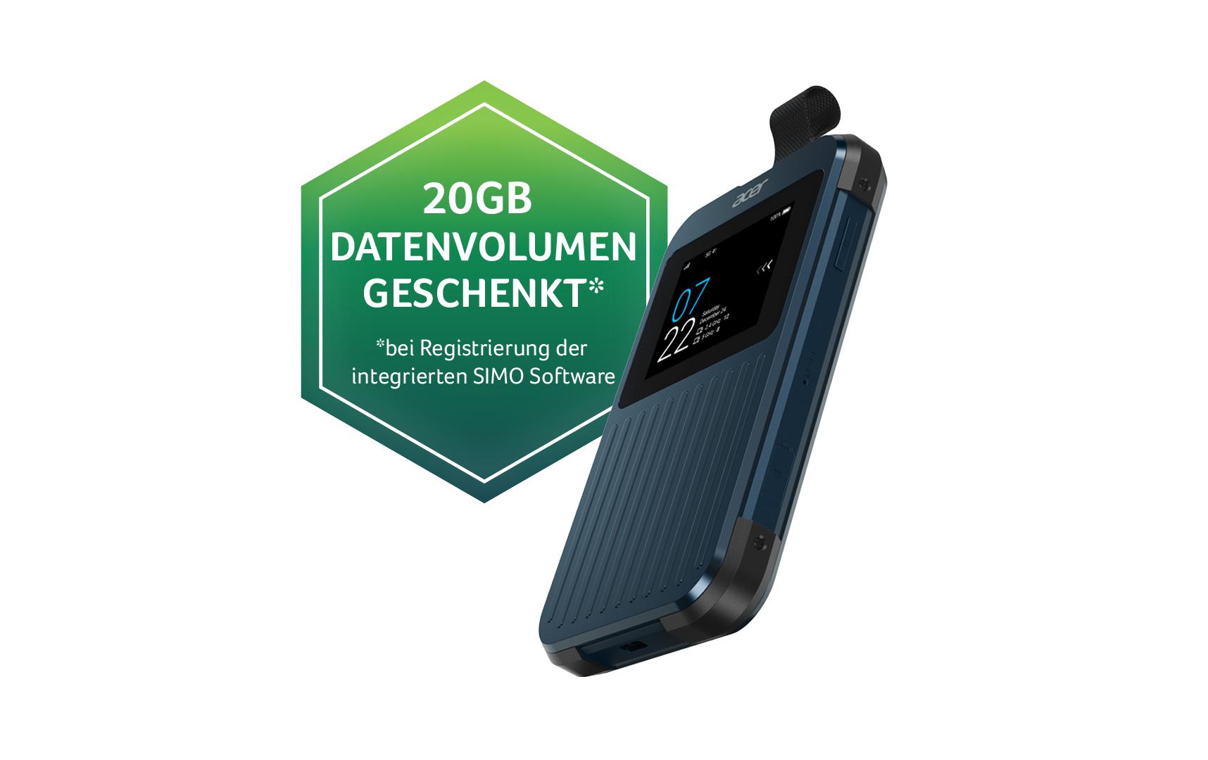 Acer 5G Hotspot Connect Enduro M3 inkl. 20 GB Datenpaket