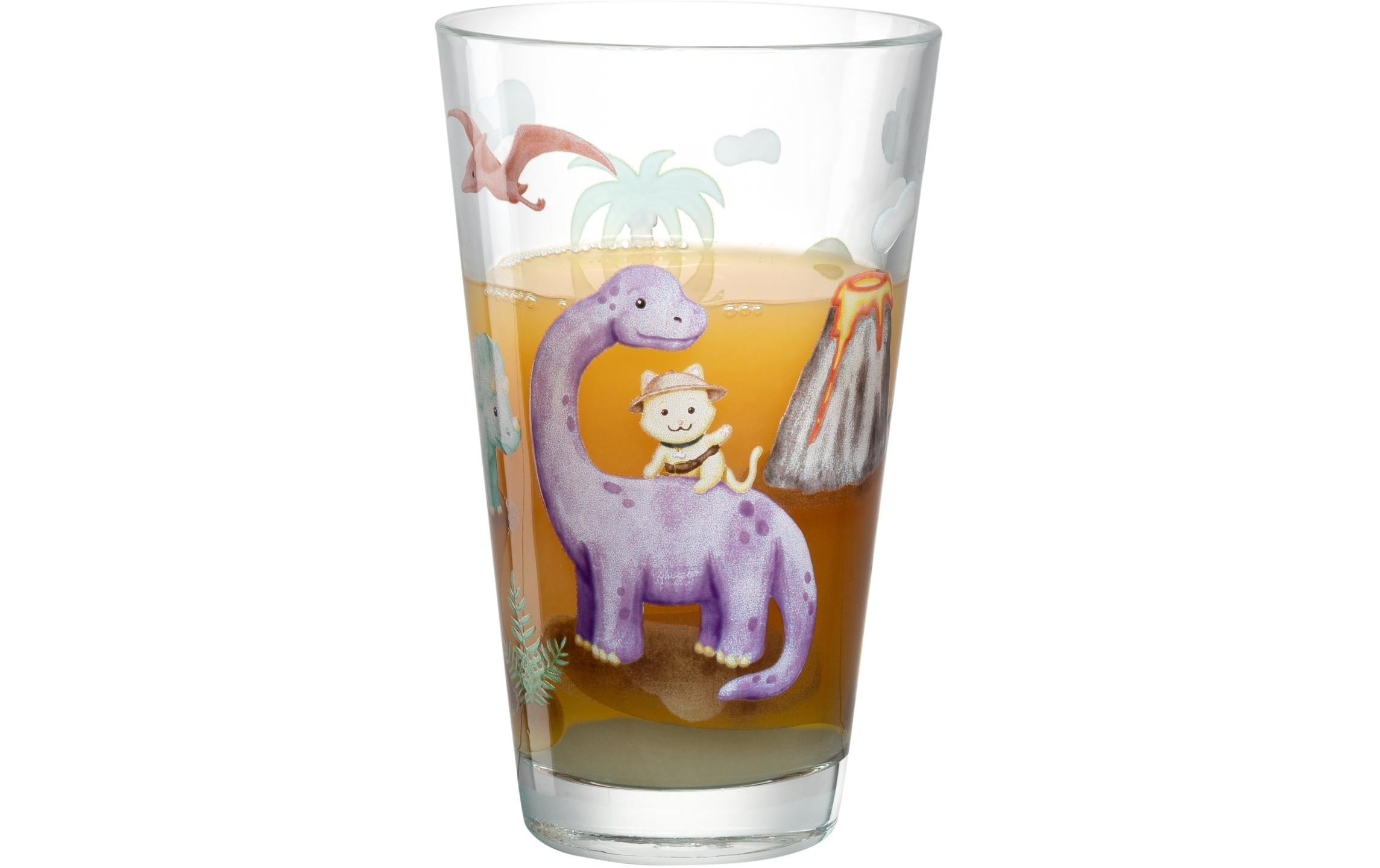 Leonardo Kindertrinkglas Avventura 300 ml, 6 Stück, Dinosaurier