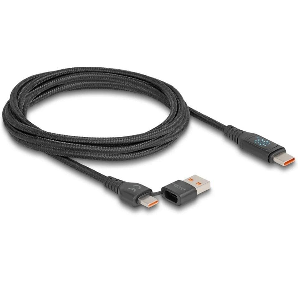 Delock USB-Ladekabel 88137 USB C - USB A/USB C 1.2 m