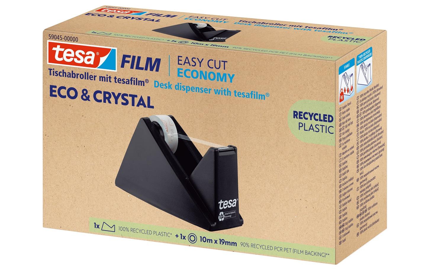 tesa Abroller Easy Cut Economy mit Klebeband Eco & Crystal