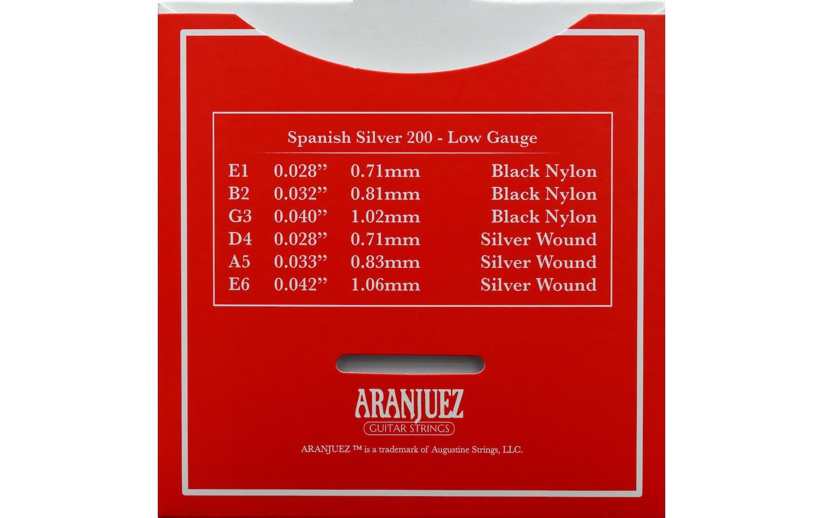 Aranjuez Gitarrensaiten Spanish Silver 200 – Low Gauge