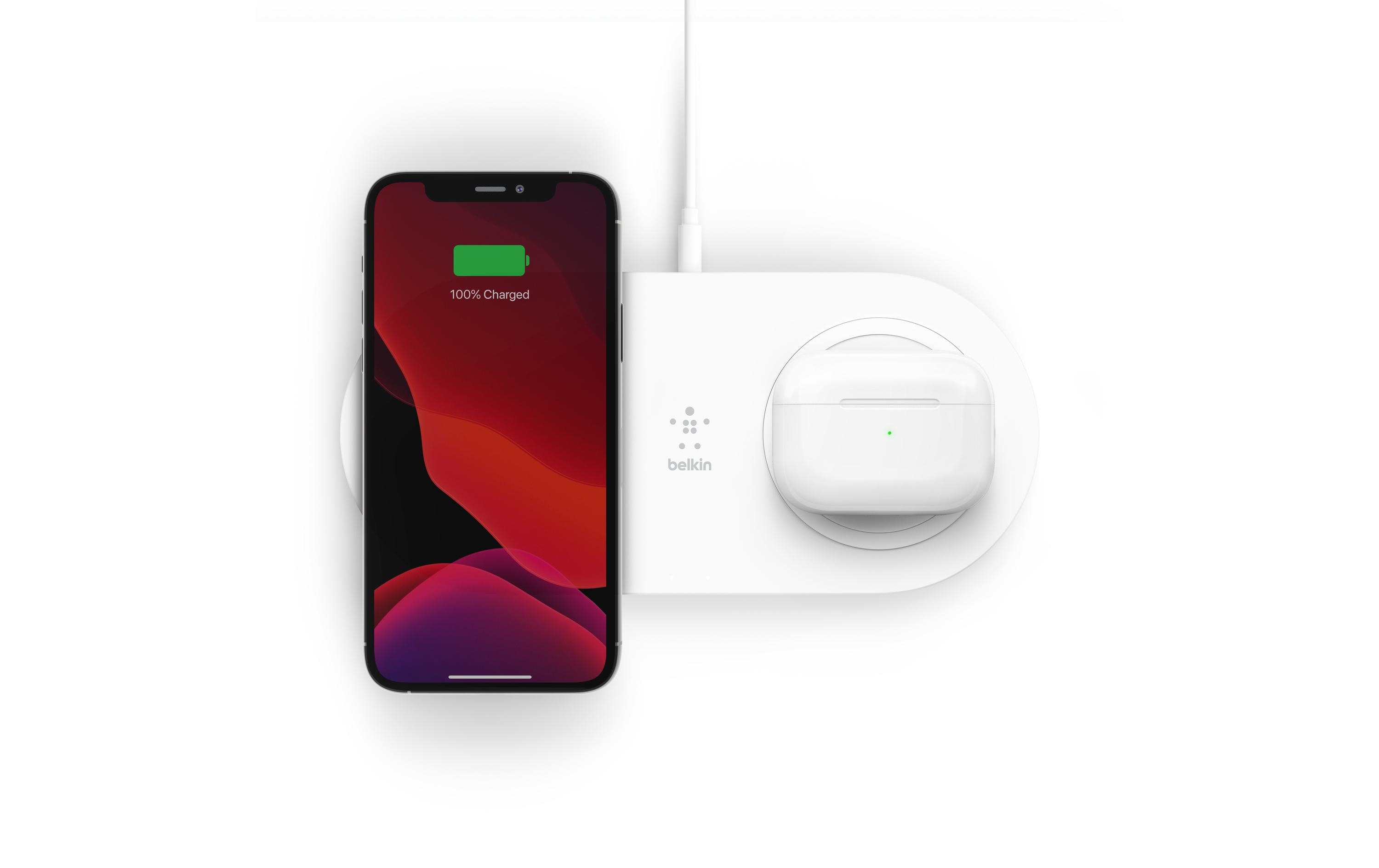 Belkin Wireless Charger Boost Charge Dual 15W Weiss