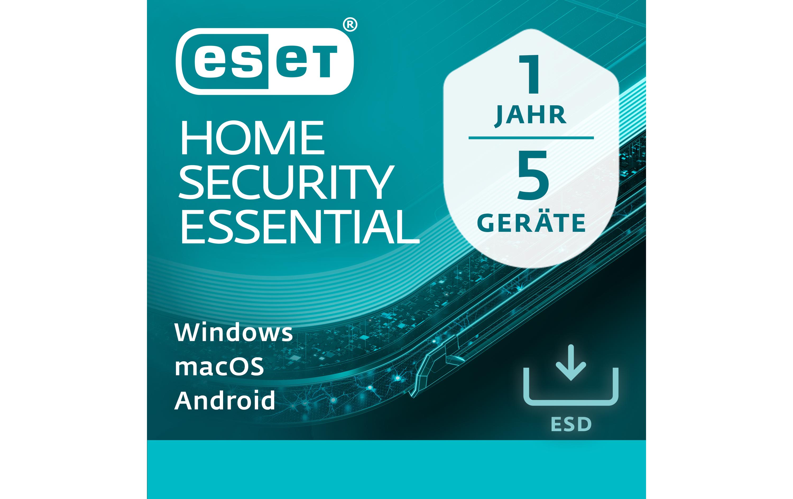 ESET HOME Security Essential ESD, Vollversion, 5 User, 1 Jahr