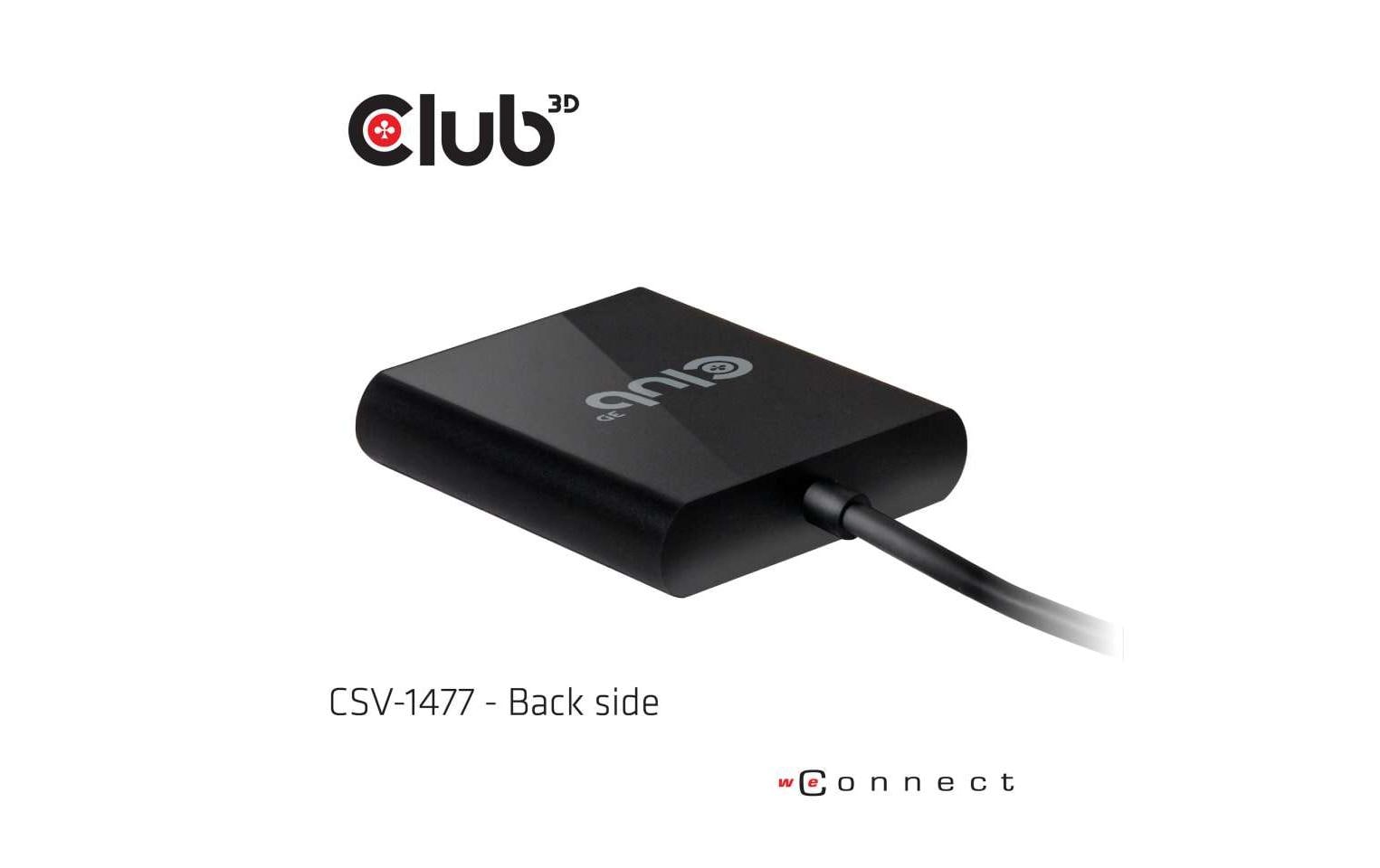 Club 3D Adapter USB Typ-A 3.1 - 2x HDMI 2.0