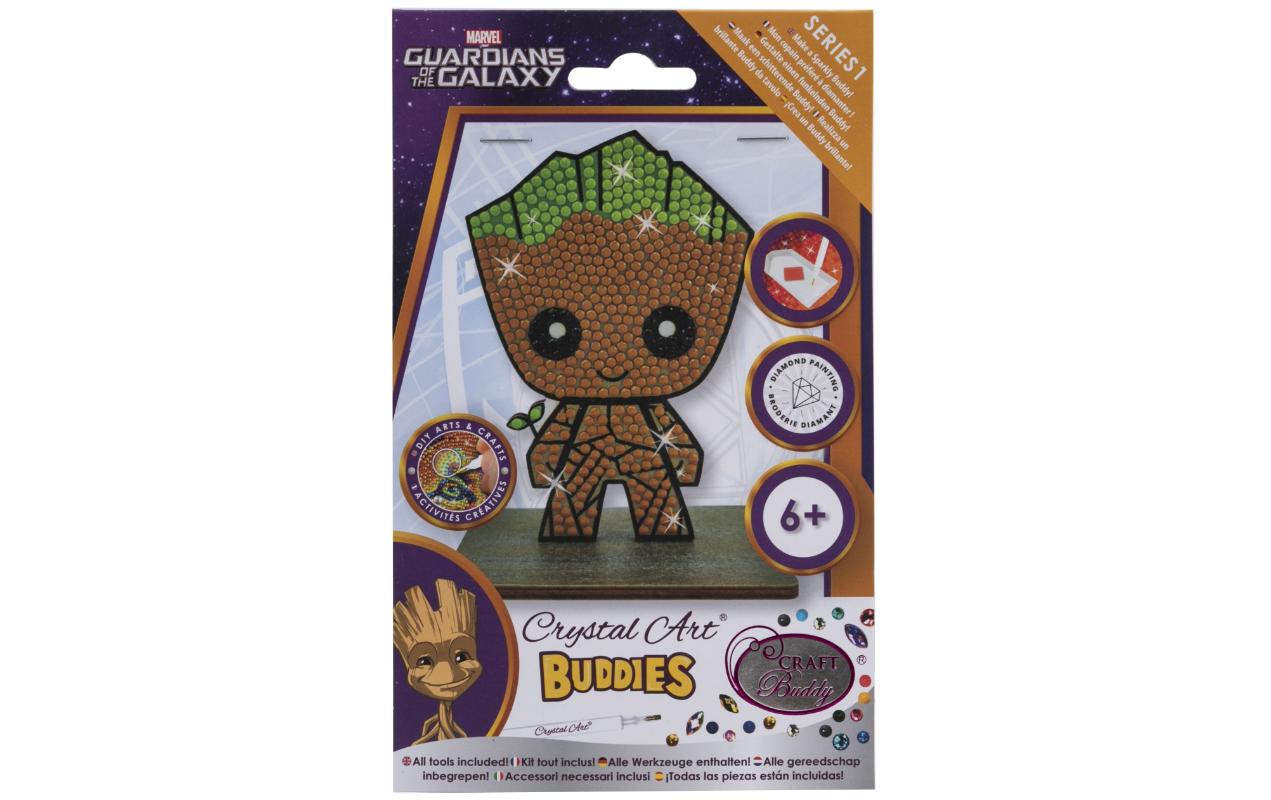 CRAFT Buddy Bastelset Crystal Art Buddies Marvel Groot Figur