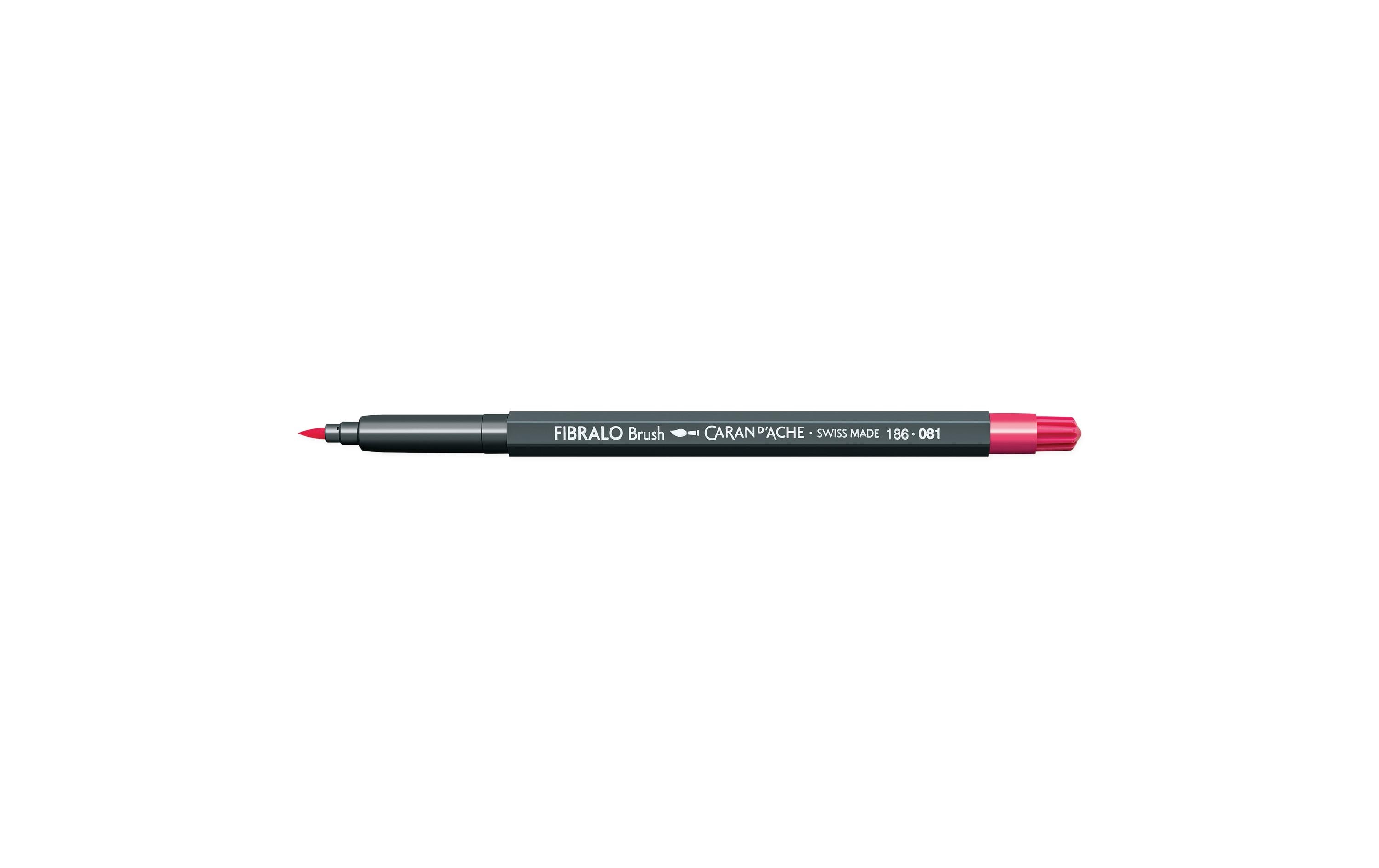 Caran d'Ache Filzstift Fibralo Brush 1 Stück, Rosa