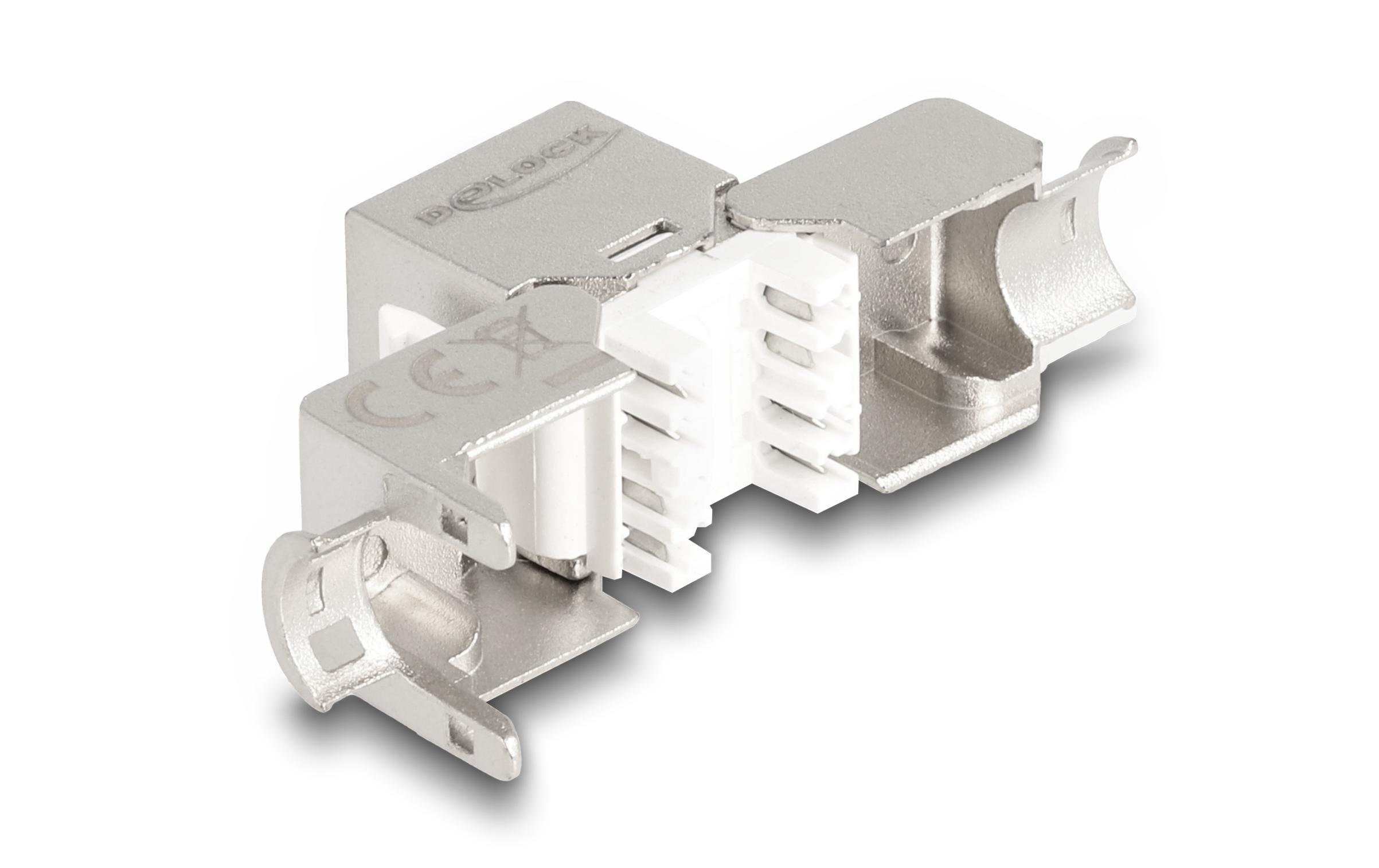 Delock Keystone-Modul RJ45 zu LSA Cat.6A Slim werkzeugfrei