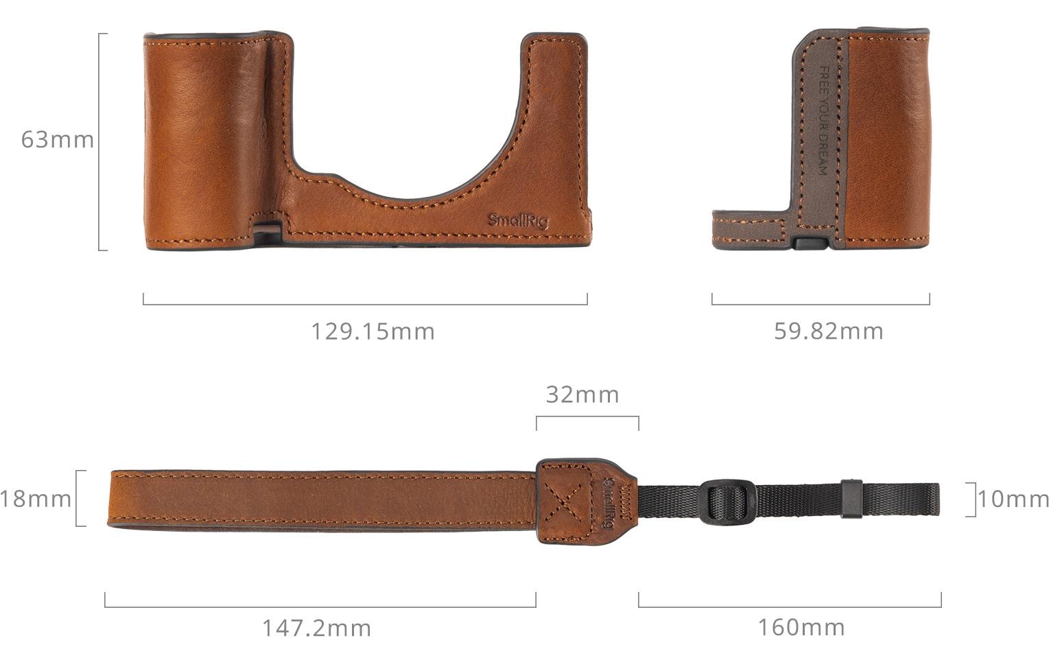 Smallrig Ledertaschen-Set für Sony Alpha 7C II / Alpha 7CR