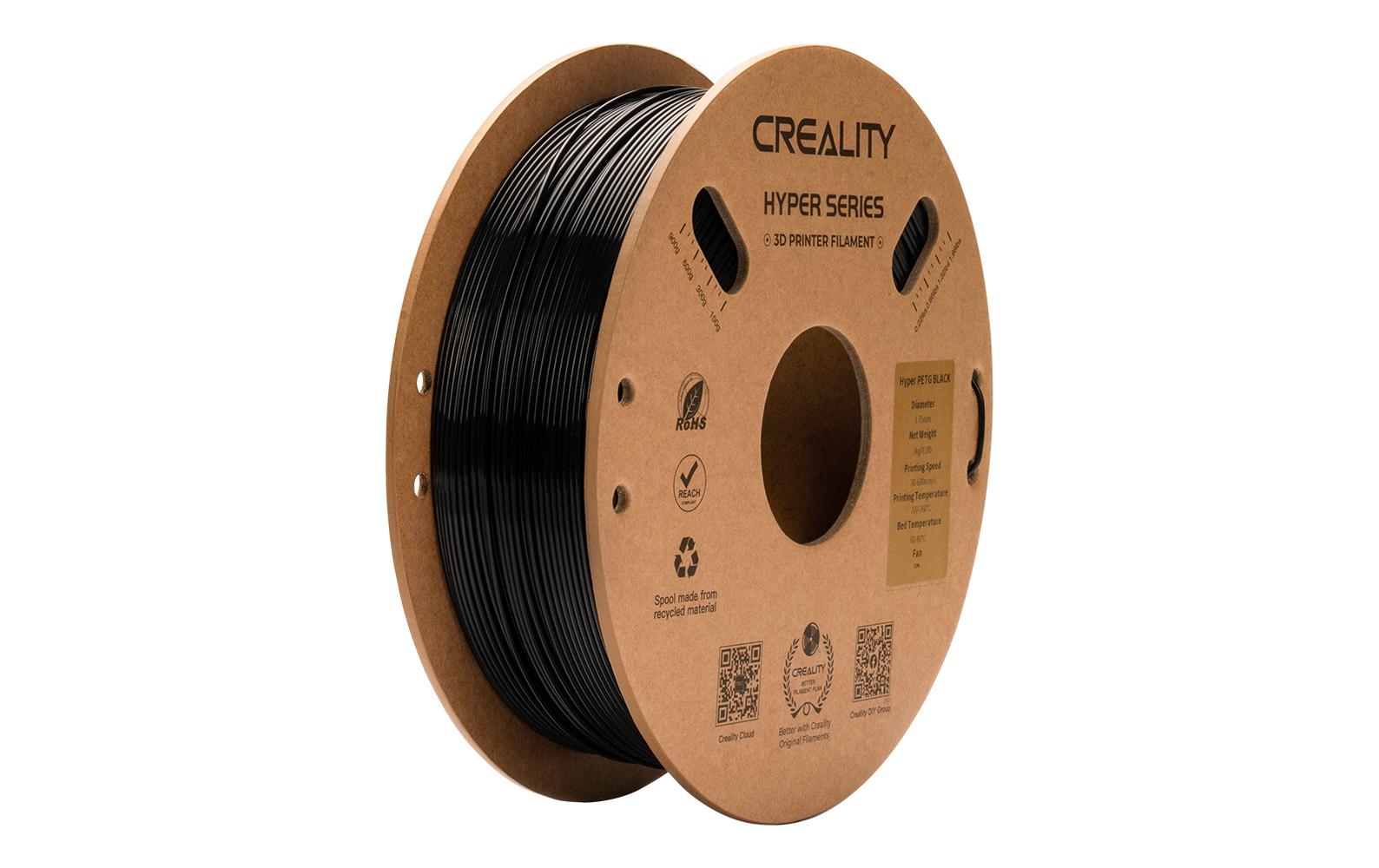 Creality Filament PETG Hyper Schwarz, 1.75 mm, 1 kg