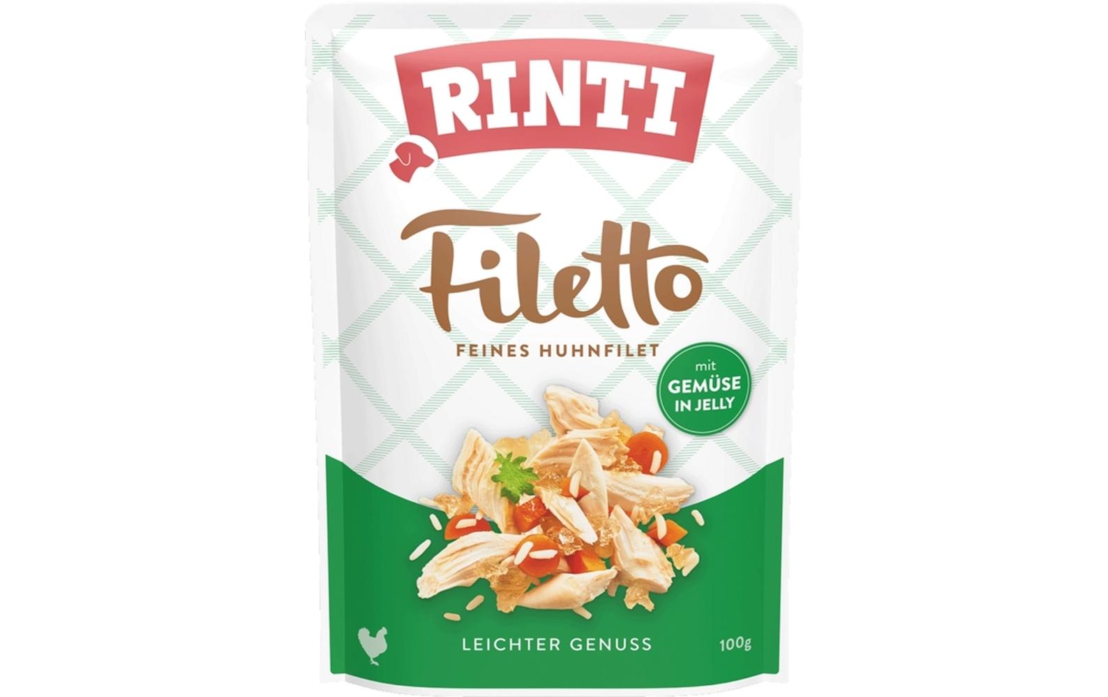 Rinti Nassfutter Filetto Huhn + Gemüse in Jelly, 24 x 100 g