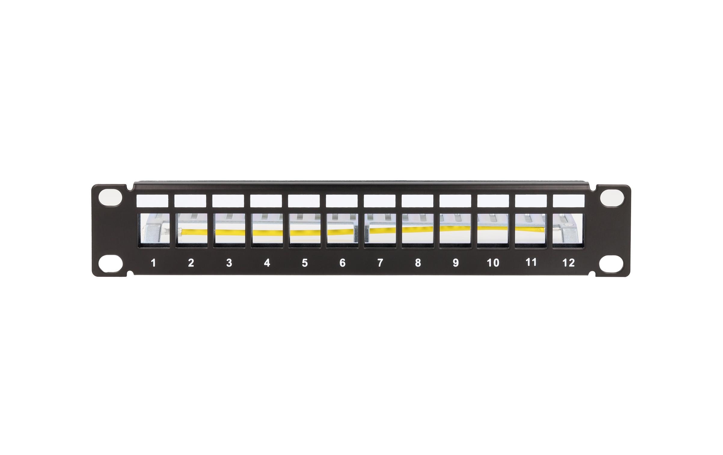 Delock Patchpanel Keystone 12 Port 1 HE 10 Rack